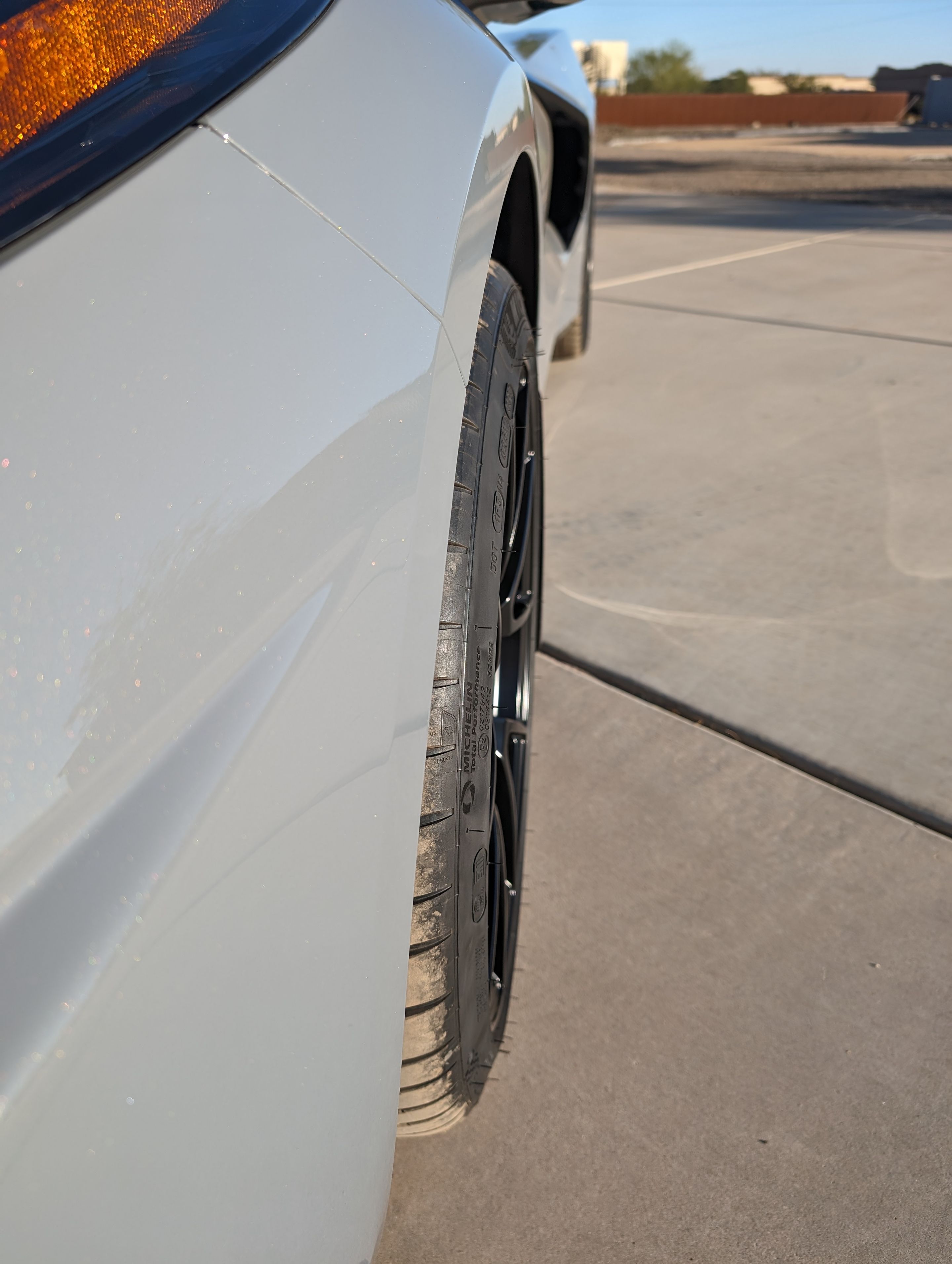 Grey Chevrolet C8 Corvette Stingray/Z51 with 19"/20" VS-5RS Apex wheels in Satin Black