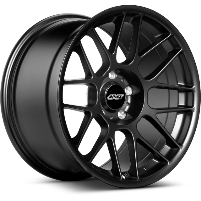 APEX Wheels 18" ARC-8 in Satin Black with Gloss Black center cap