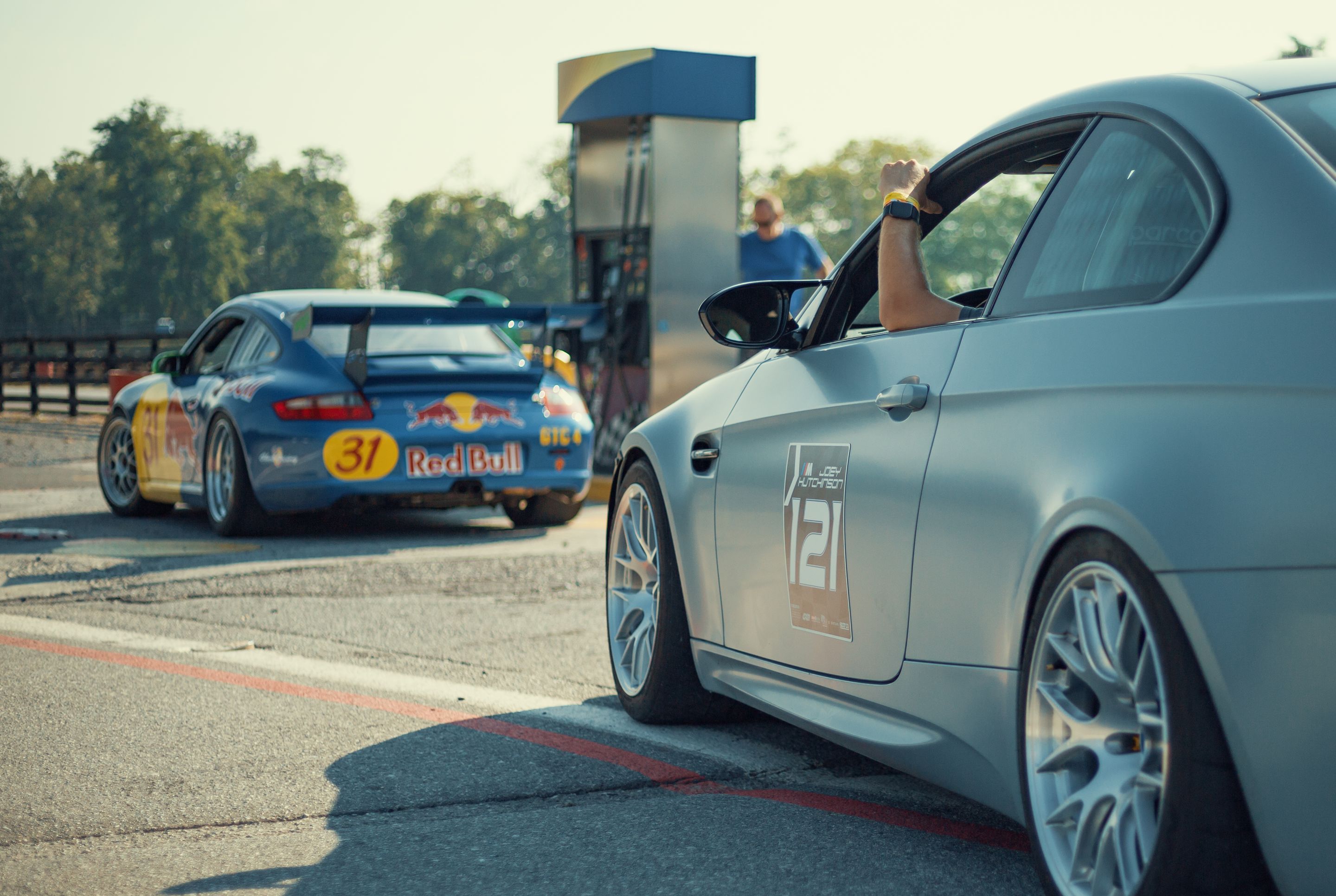 Grey BMW E92 Coupe M3 with 18" EC-7R Apex wheels in Brushed Clear