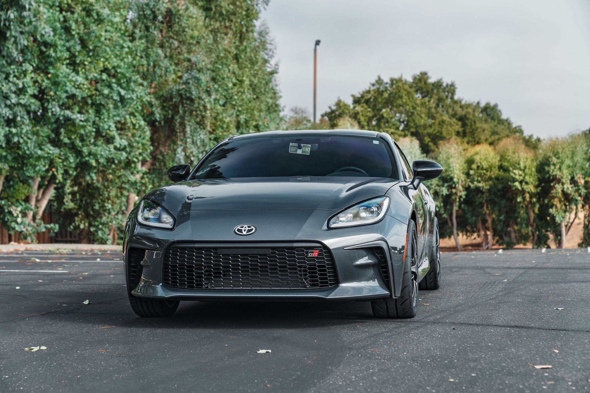 Grey Toyota GR86 with 17" VS-5RS Apex wheels in Anthracite