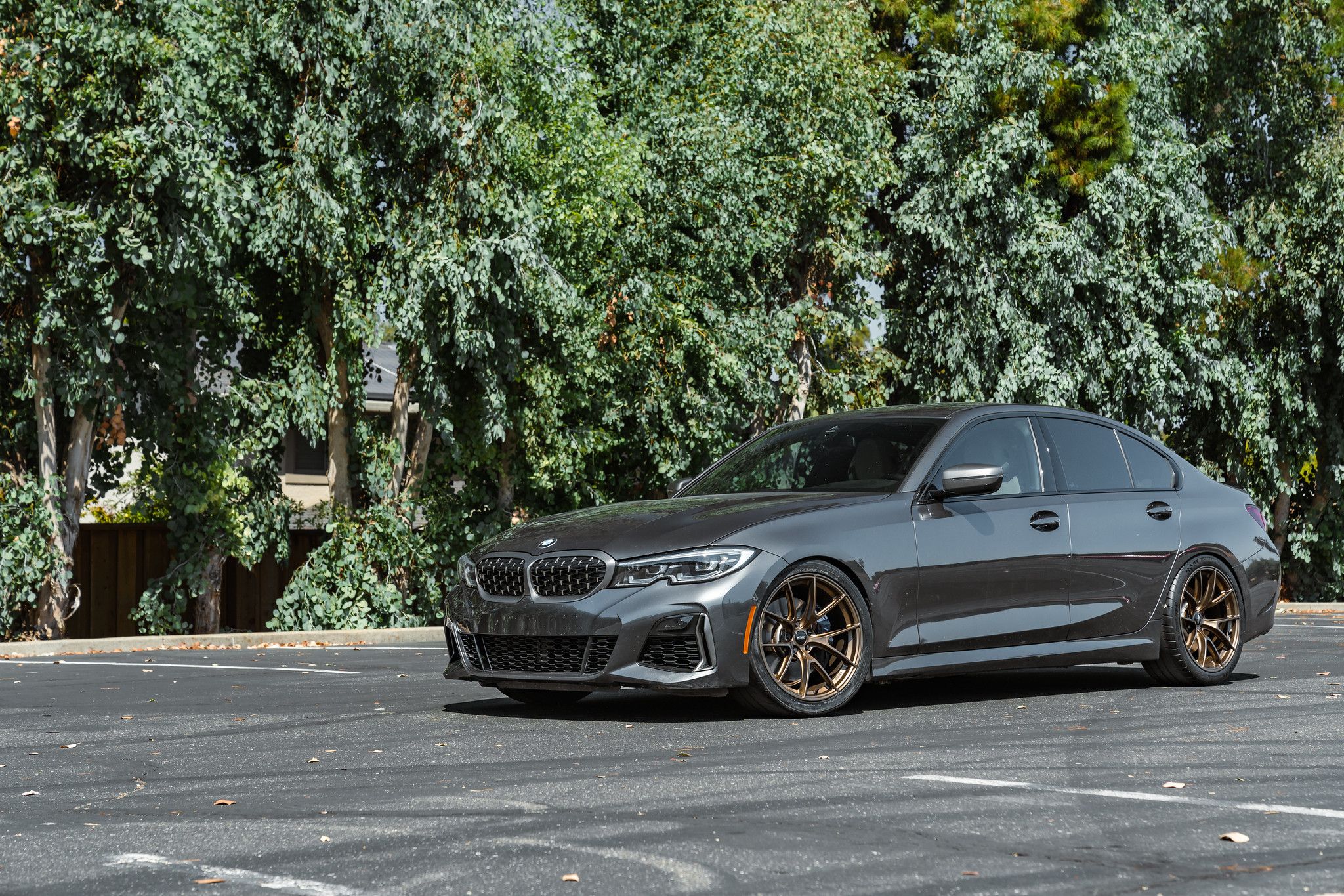 Grey BMW G20 Sedan 3 Series with 19" VS-5RS Apex wheels in Satin Bronze