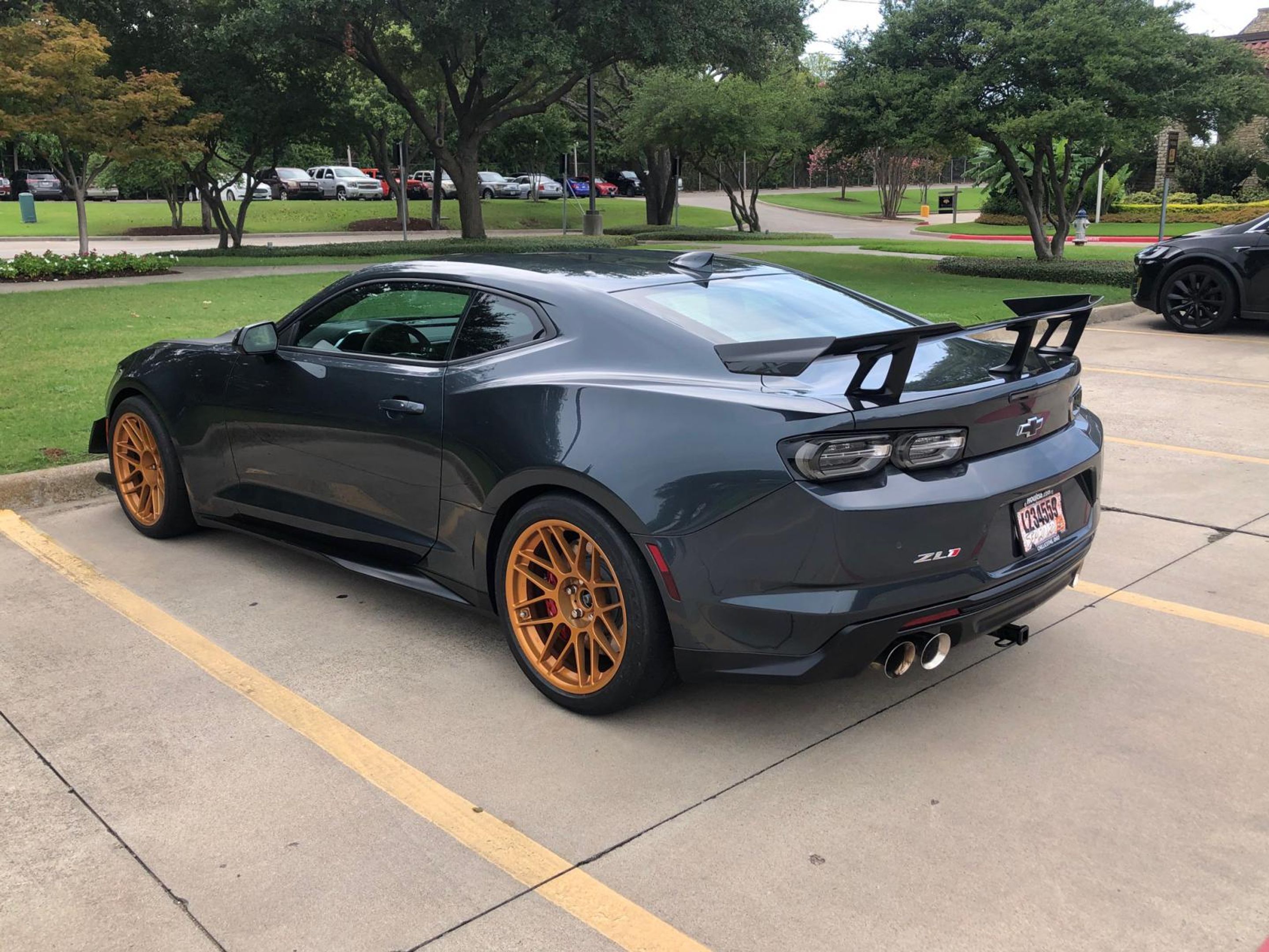 Grey Chevrolet 6th Gen Camaro ZL1 1LE with 19" ARC-8 Apex wheels in Custom Finish