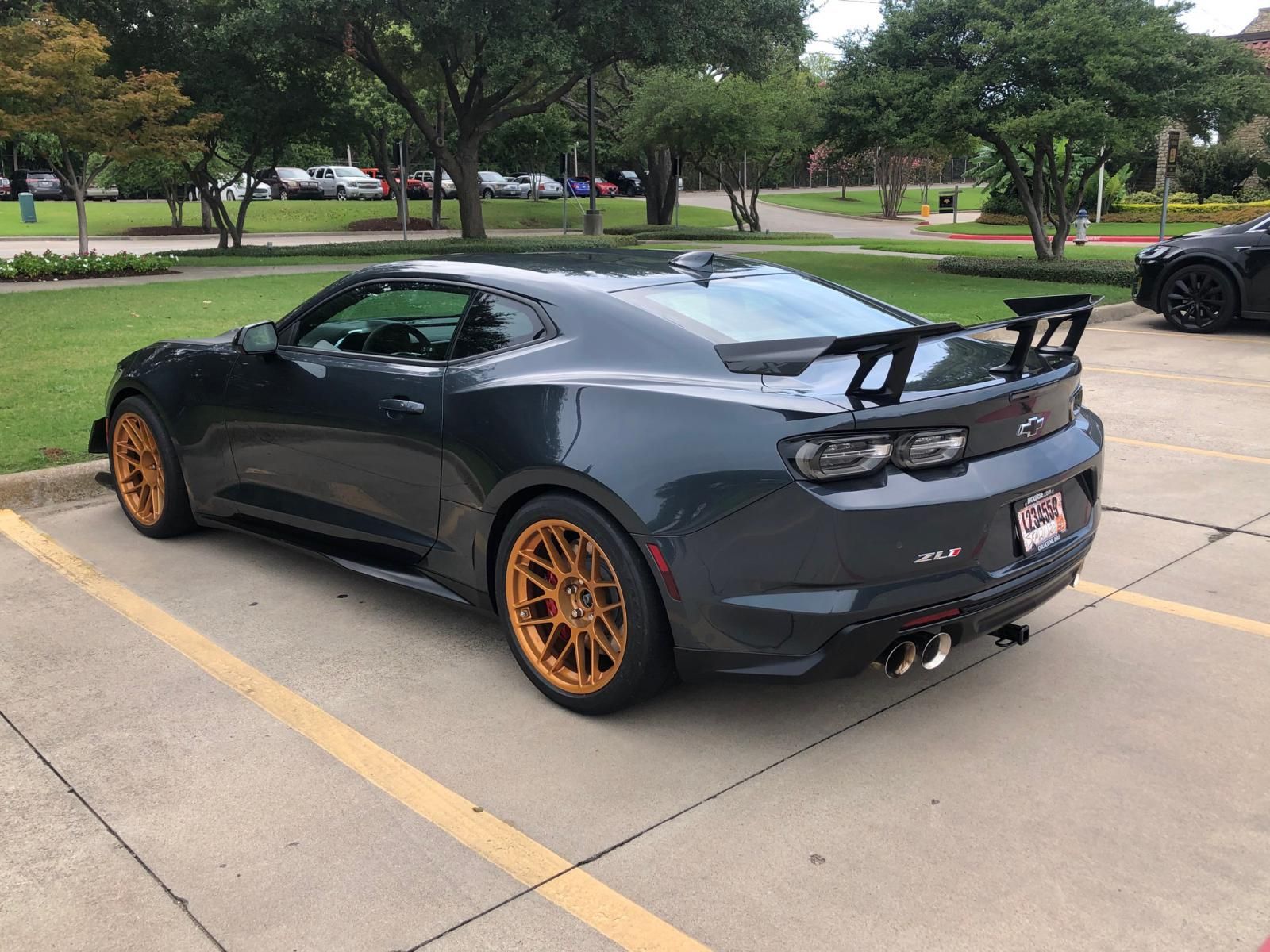 Grey Chevrolet 6th Gen Camaro ZL1 1LE with 19" ARC-8 Apex wheels in Custom Finish