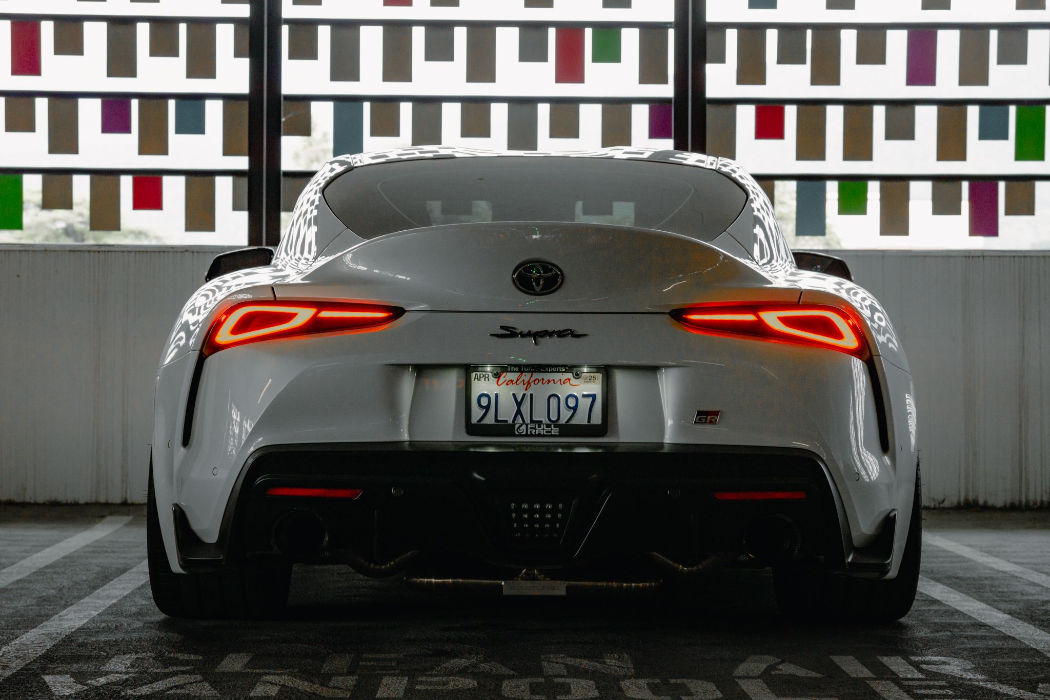 White Toyota GR Supra with 19" VS-5RS Apex wheels in Satin Bronze