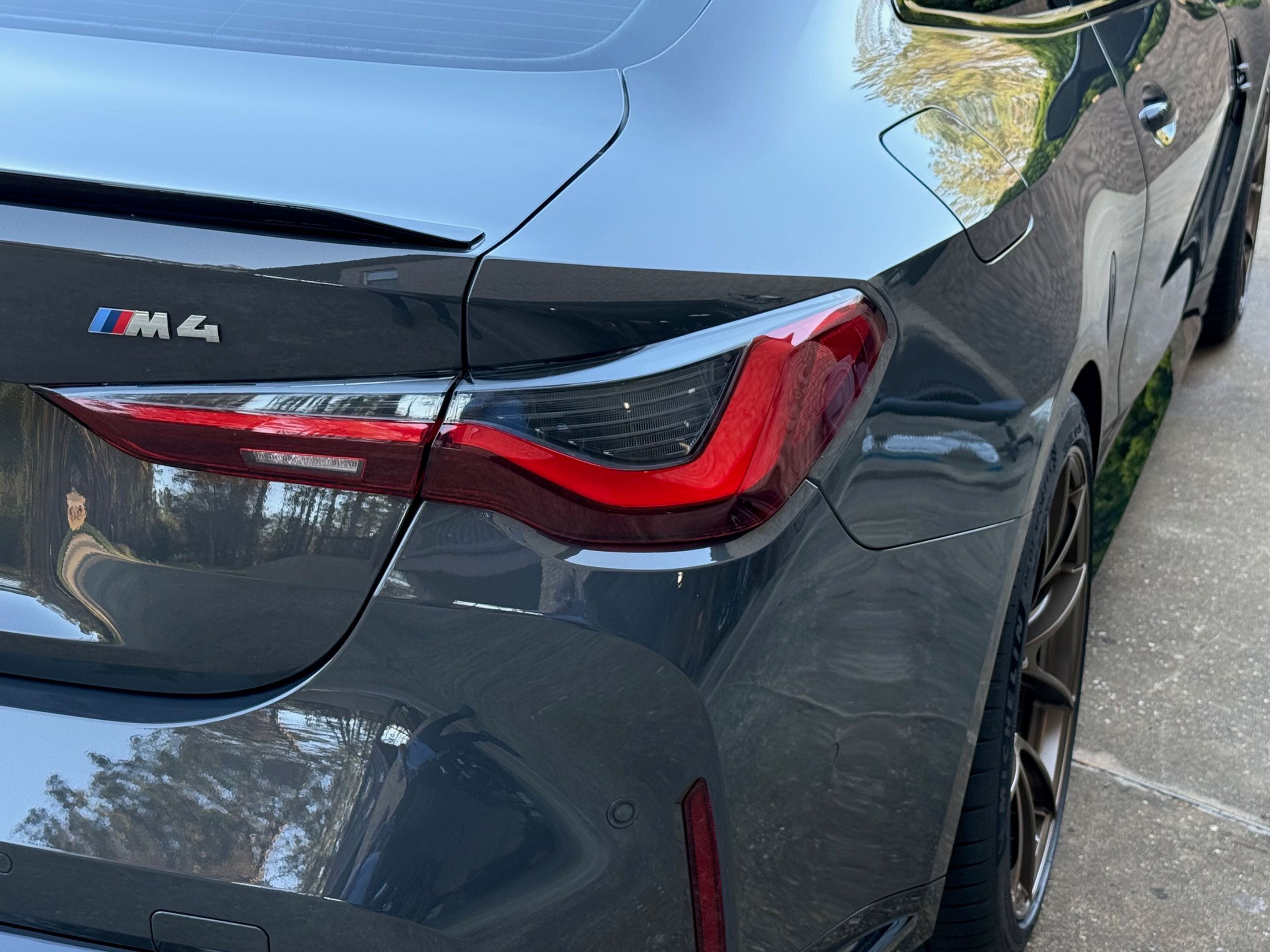 Grey BMW G82 Coupe M4 with 19"/20" VS-5RS Apex wheels in Satin Bronze