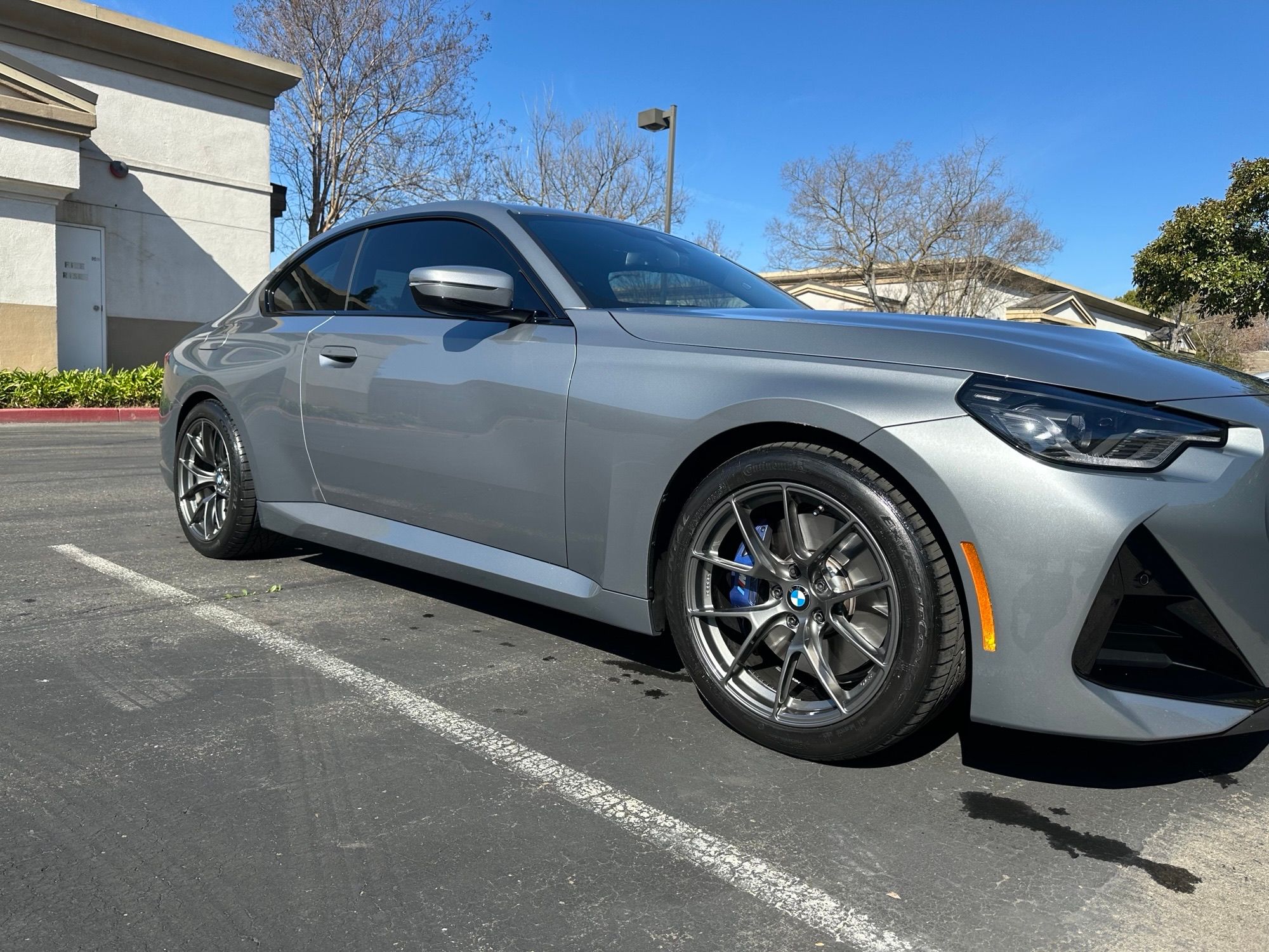 Grey BMW G42 2 Series with 18" VS-5RS Apex wheels in Anthracite