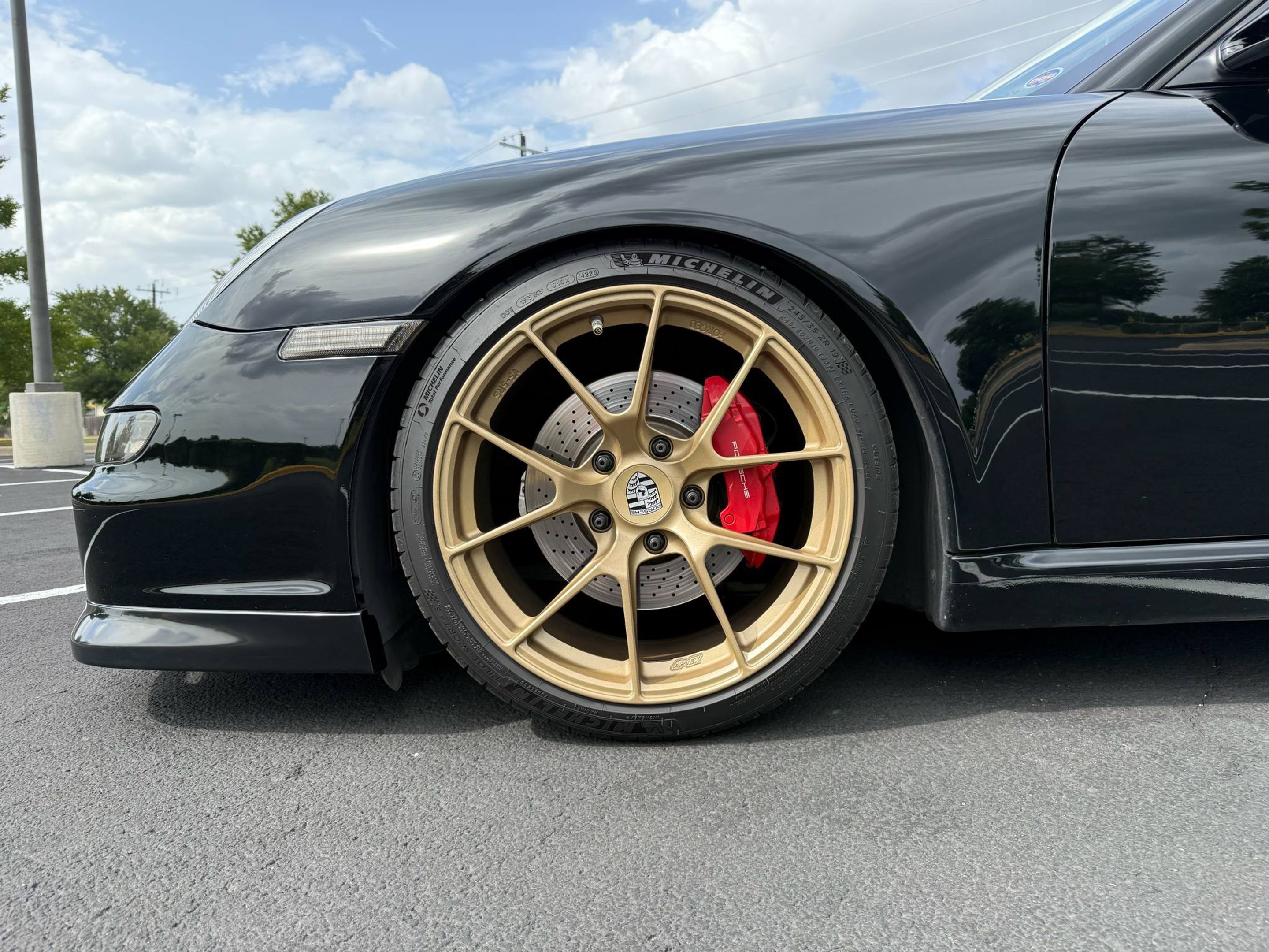 Black Porsche 911 997 Carrera S with 19" VS-5RS Apex wheels in Custom Finish