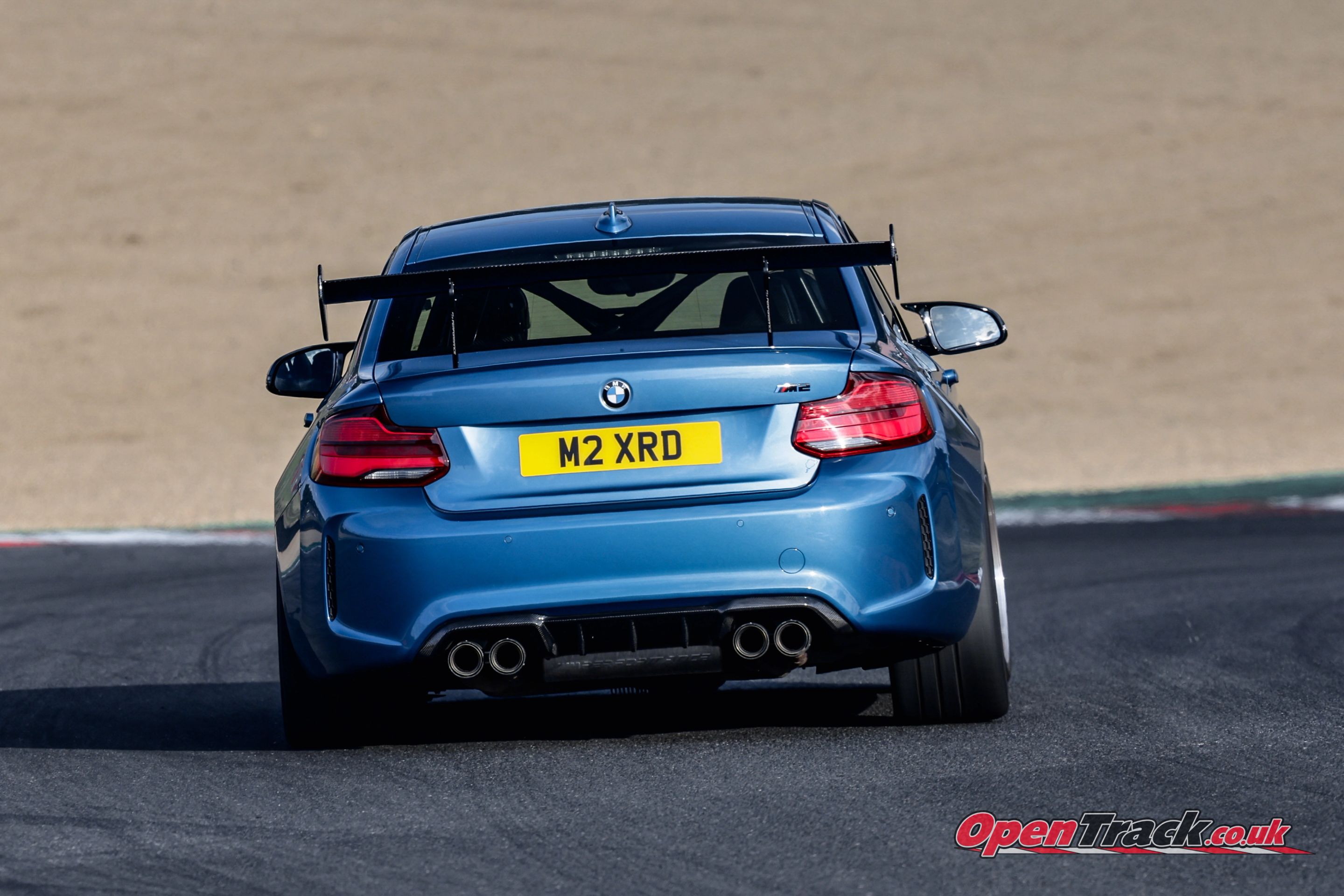 Blue BMW F87 M2 with 19" ML-10RT Apex wheels in Machined Lip Anthracite