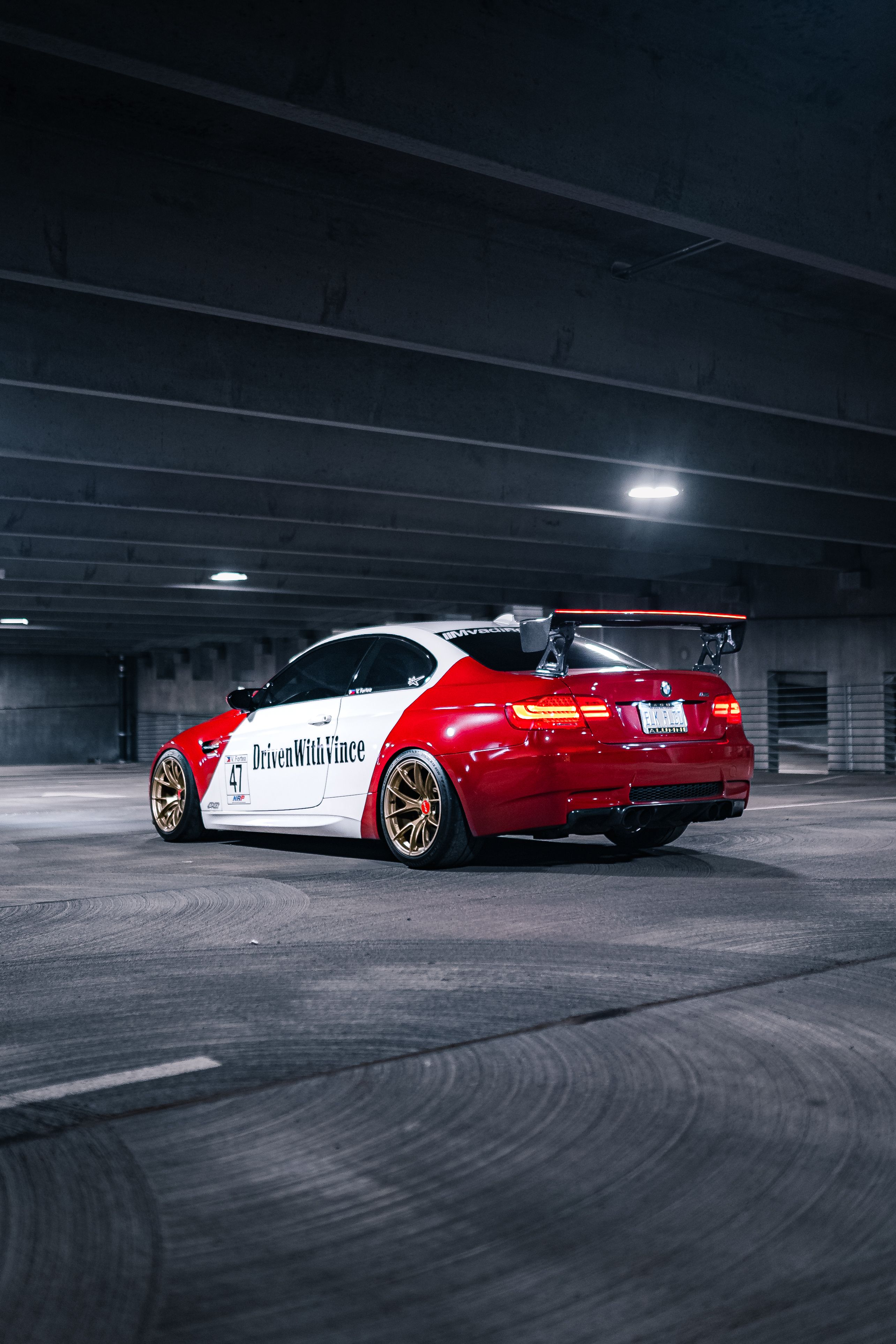 Multicolor BMW E92 Coupe M3 with 18" VS-5RS Apex wheels in Motorsport Gold