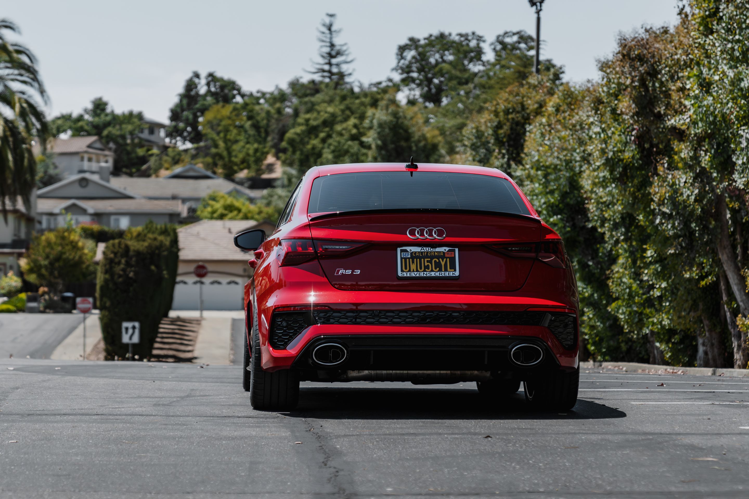 Red Audi 8Y RS 3 with 18" SM-10 Apex wheels in Anthracite