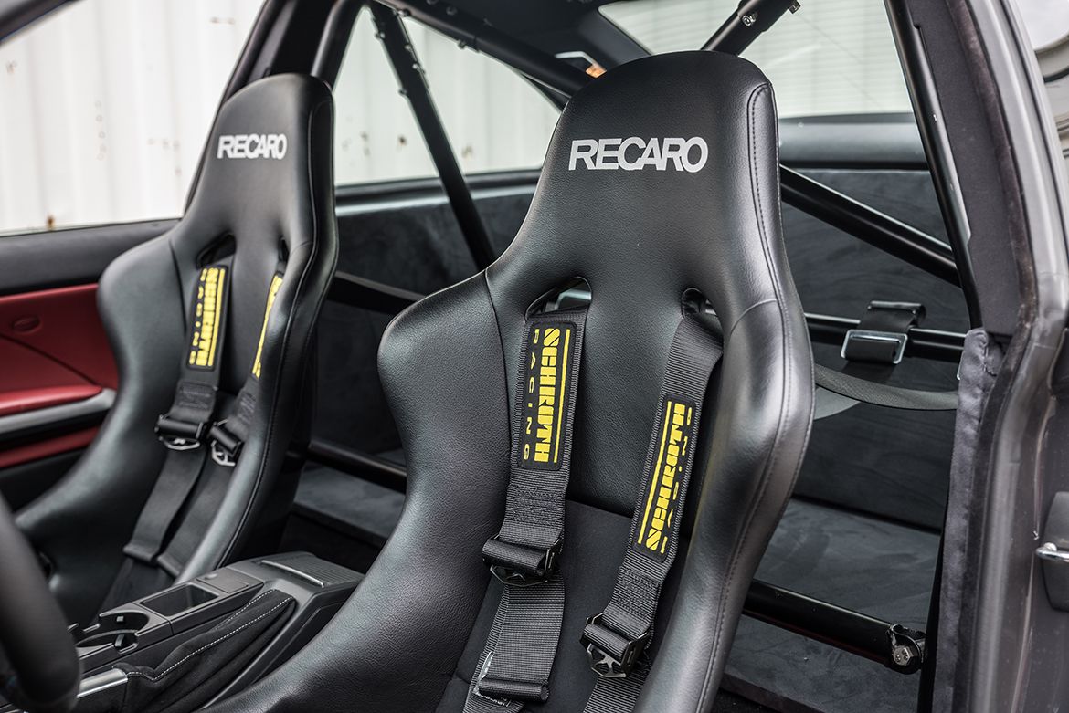 Grey BMW E46 M3 with 19" ARC-8 Apex wheels in Race Silver