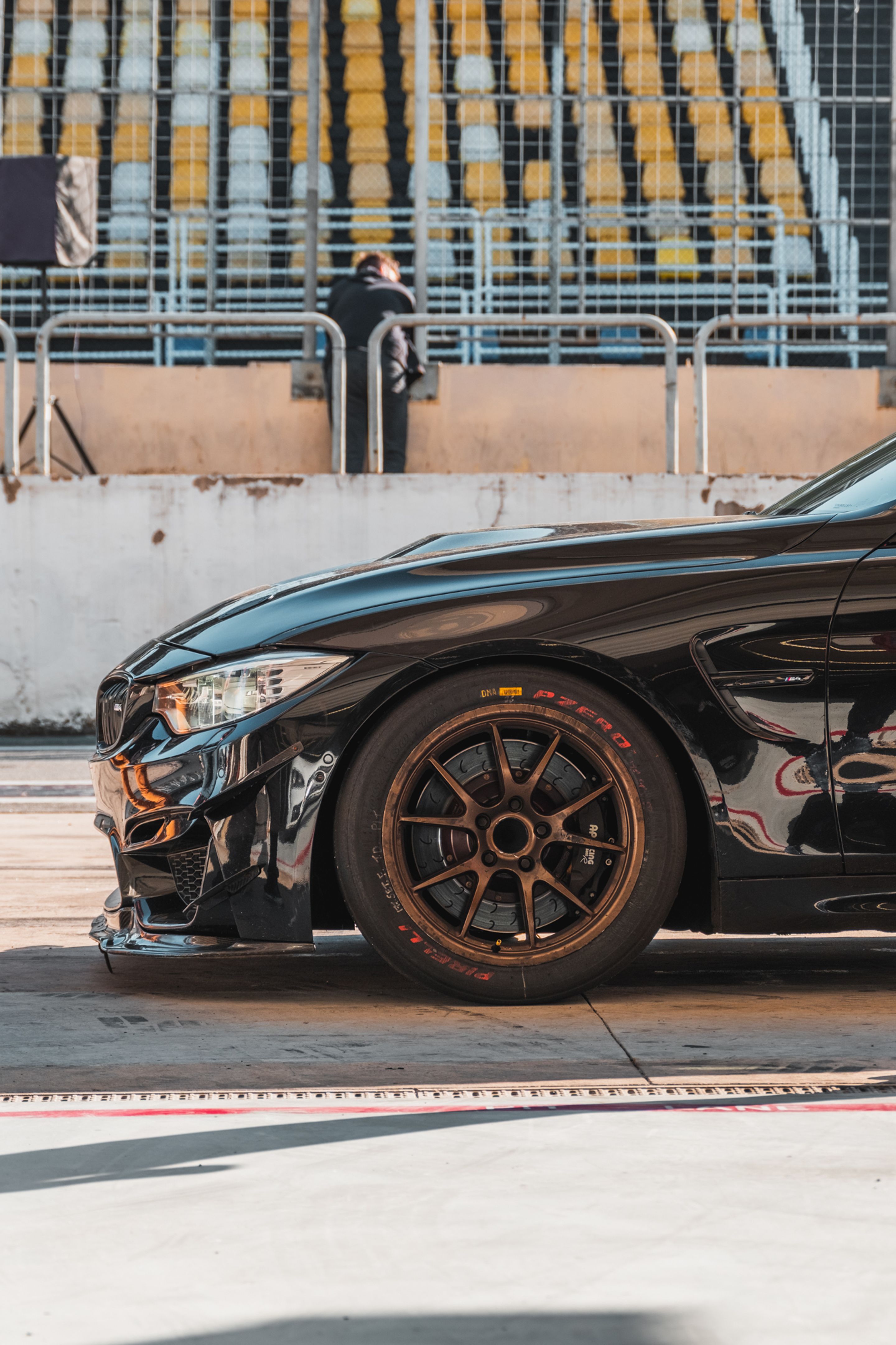 Black BMW F82 Coupe M4 with 18" FL-5 Apex wheels in Custom Finish