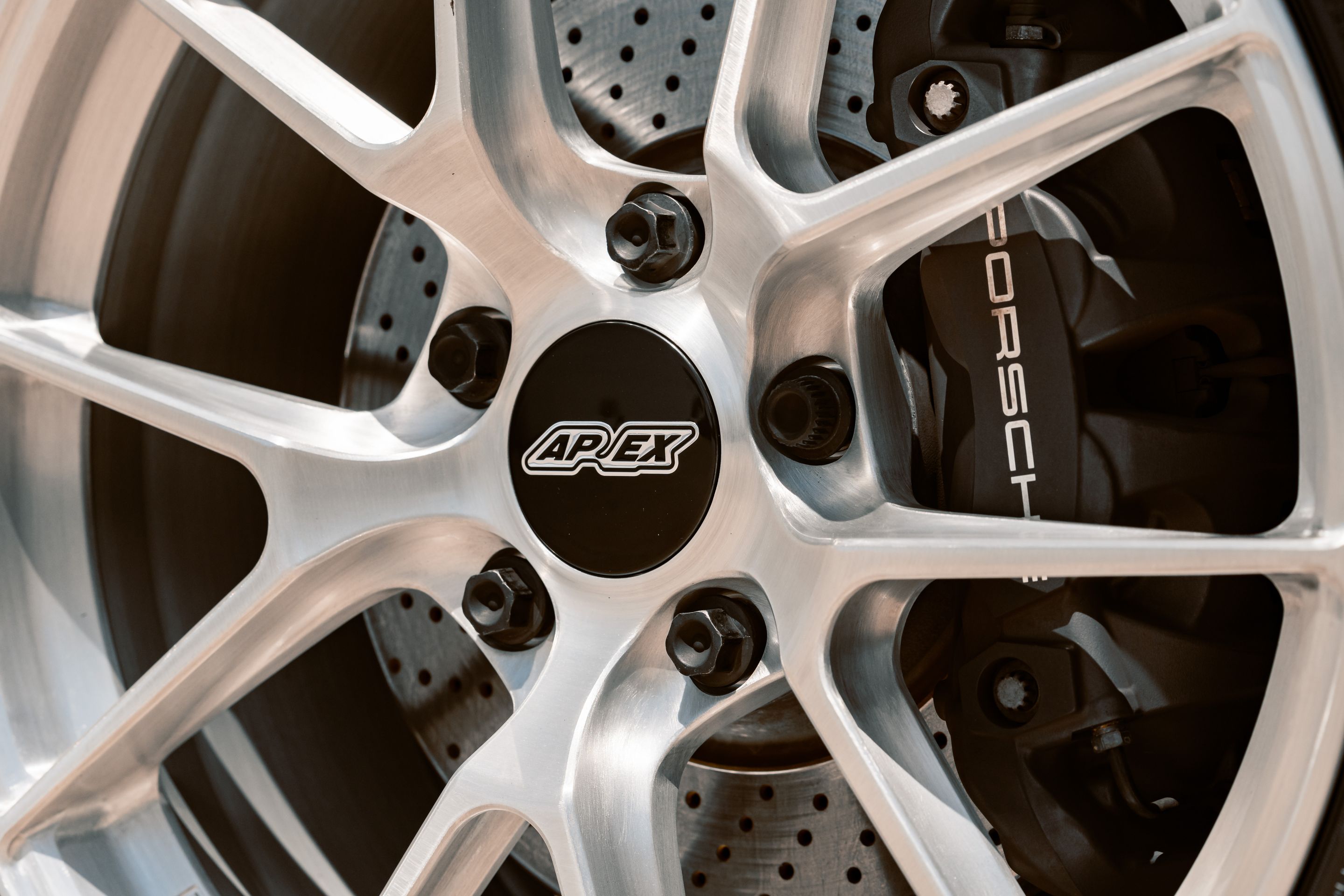 Red Porsche 911 991.2 Carrera T with 19" VS-5RS Apex wheels in Brushed Clear