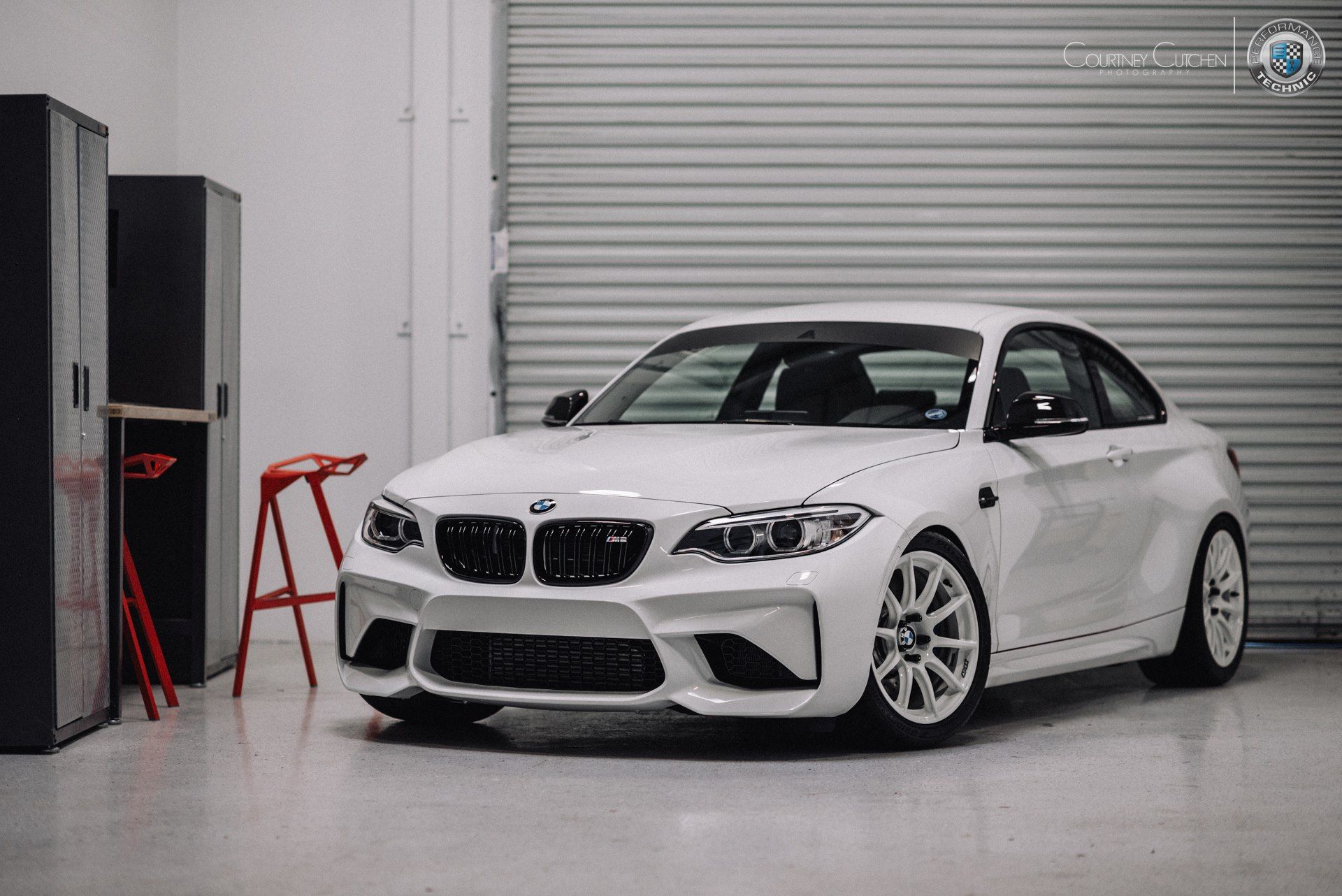 White BMW F87 M2 with 18" SM-10 Apex wheels in Custom Finish