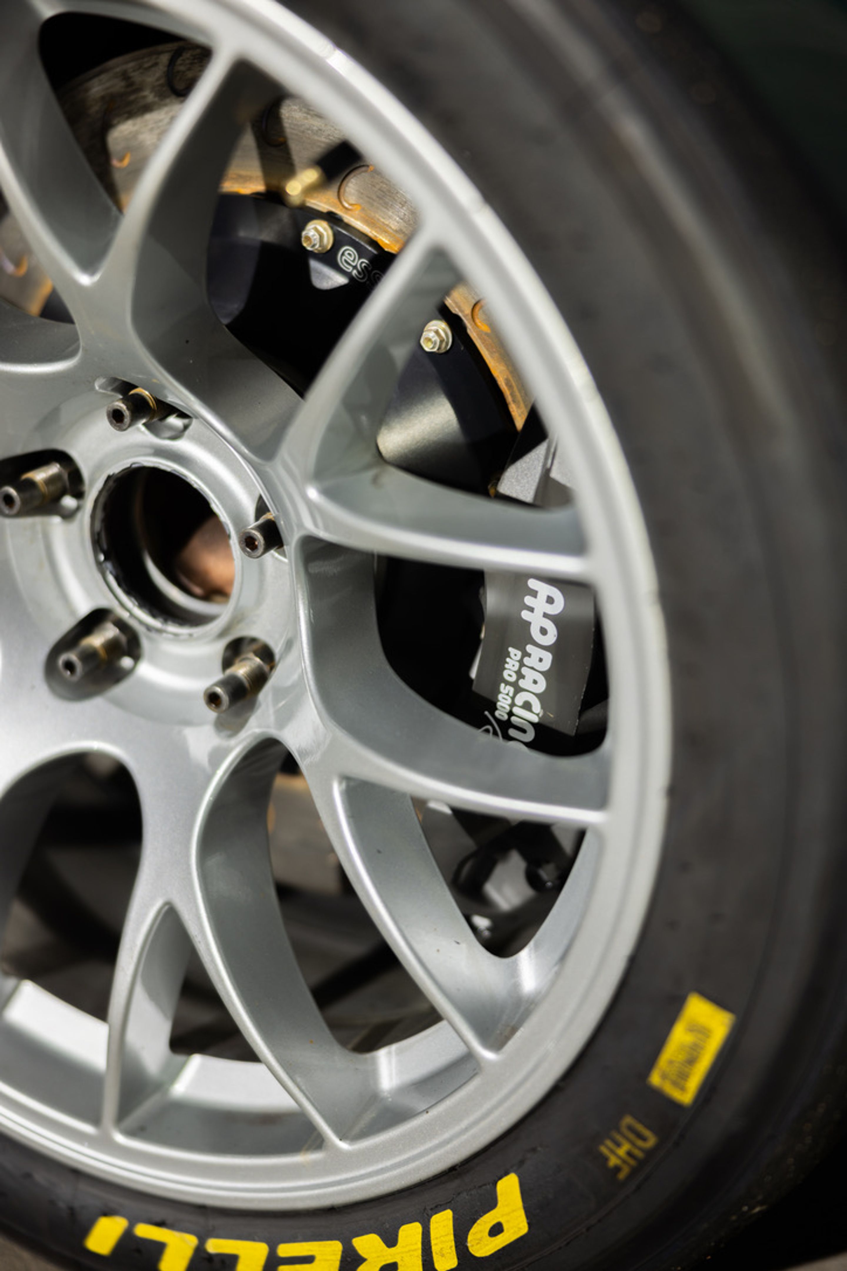 Green BMW F87 M2 with 18" EC-7 Apex wheels in Race Silver