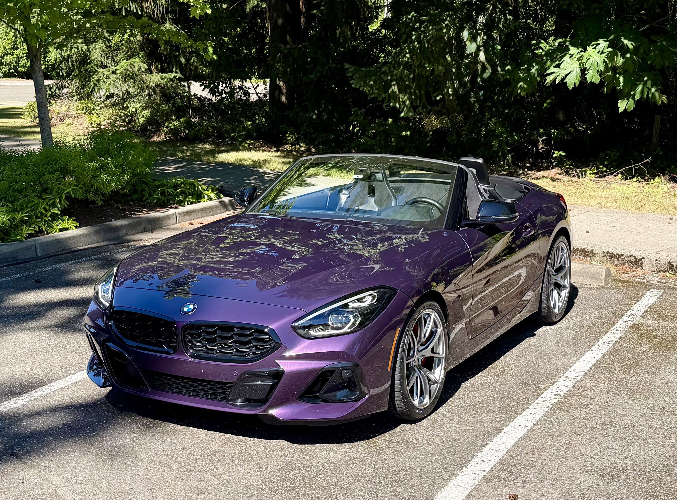 Purple BMW G29 Z4 with 19" VS-5 Apex wheels in Hyper Black