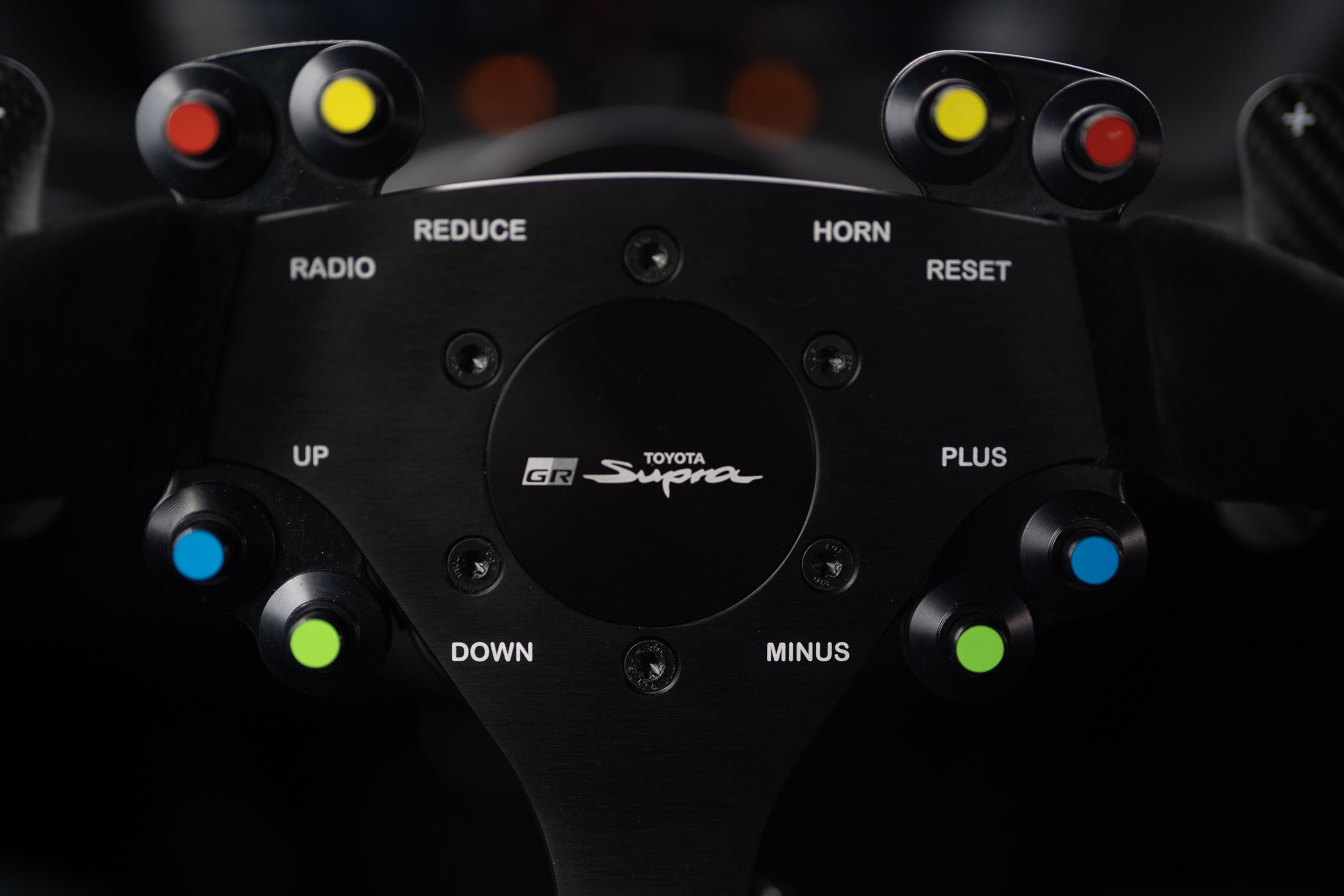 Purple Toyota GR Supra with 18" EC-7RS Apex wheels in Anthracite