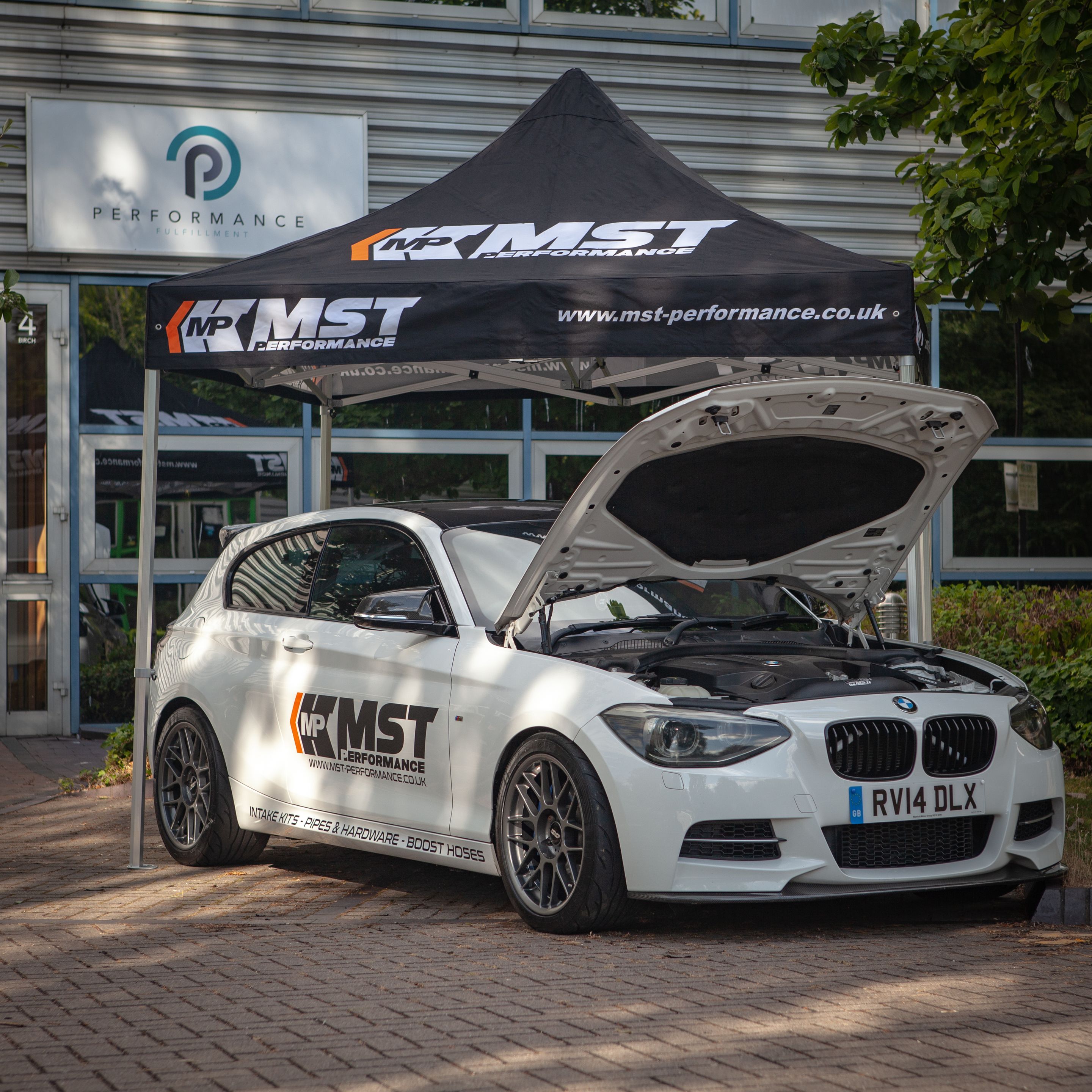White BMW F21 3 Door Hatchback 1 Series with 18" ARC-8 Apex wheels in Anthracite