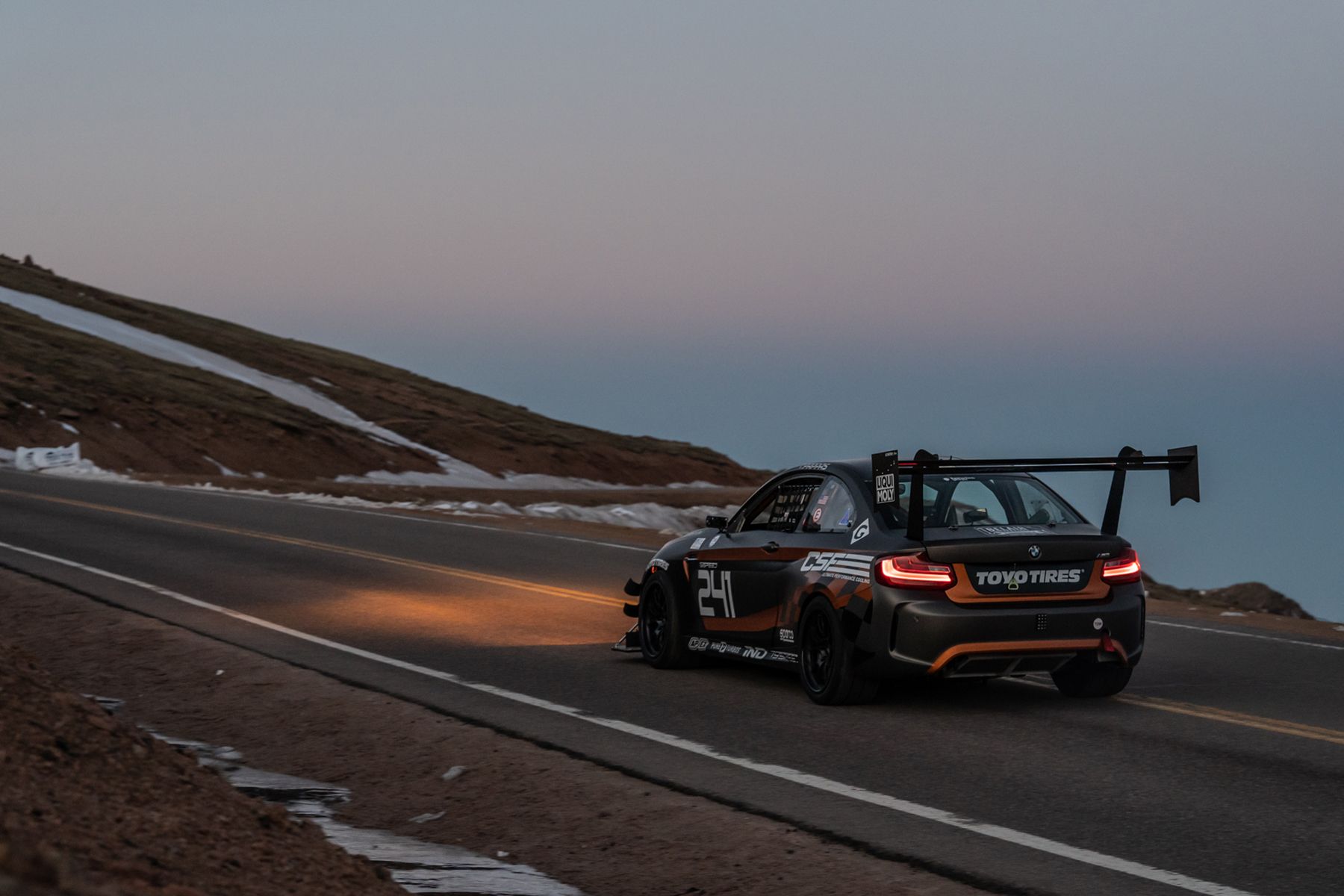 Grey BMW F87 M2 with 18" FL-5 Apex wheels in Satin Black