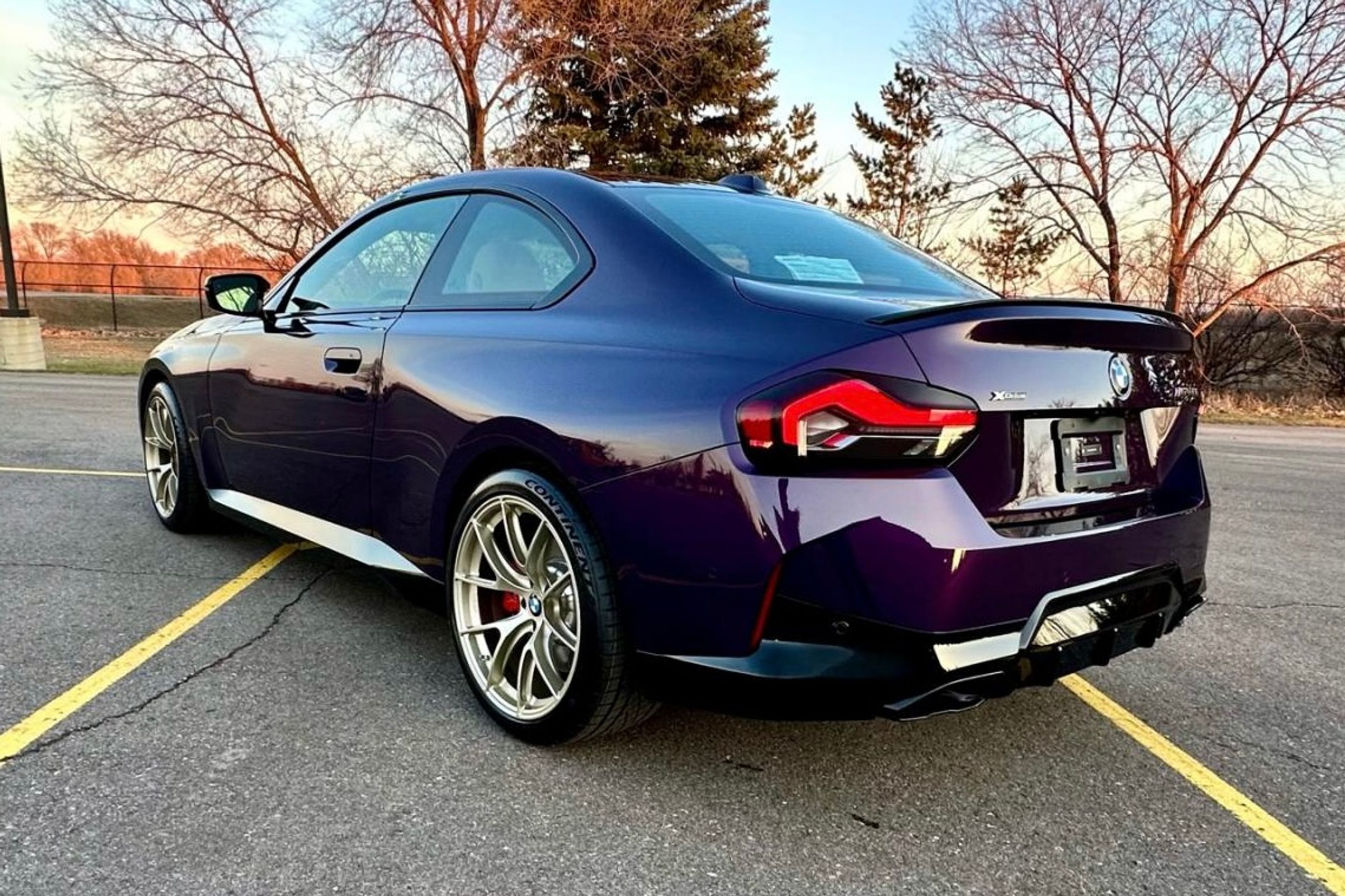 Purple BMW G42 2 Series with 19" VS-5RS Apex wheels in Motorsport Gold