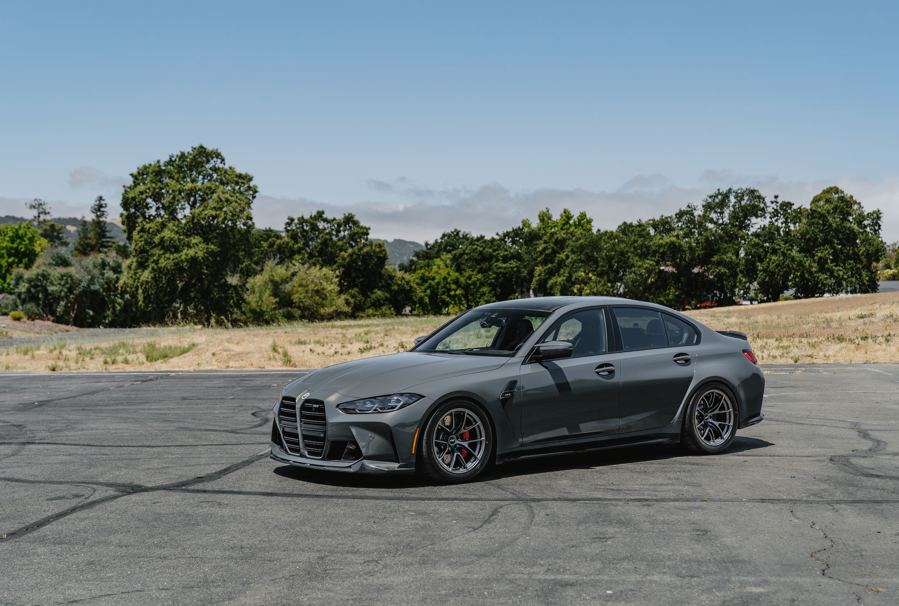 Grey BMW G80 M3 with 18" VS-5RS Apex wheels in Anthracite