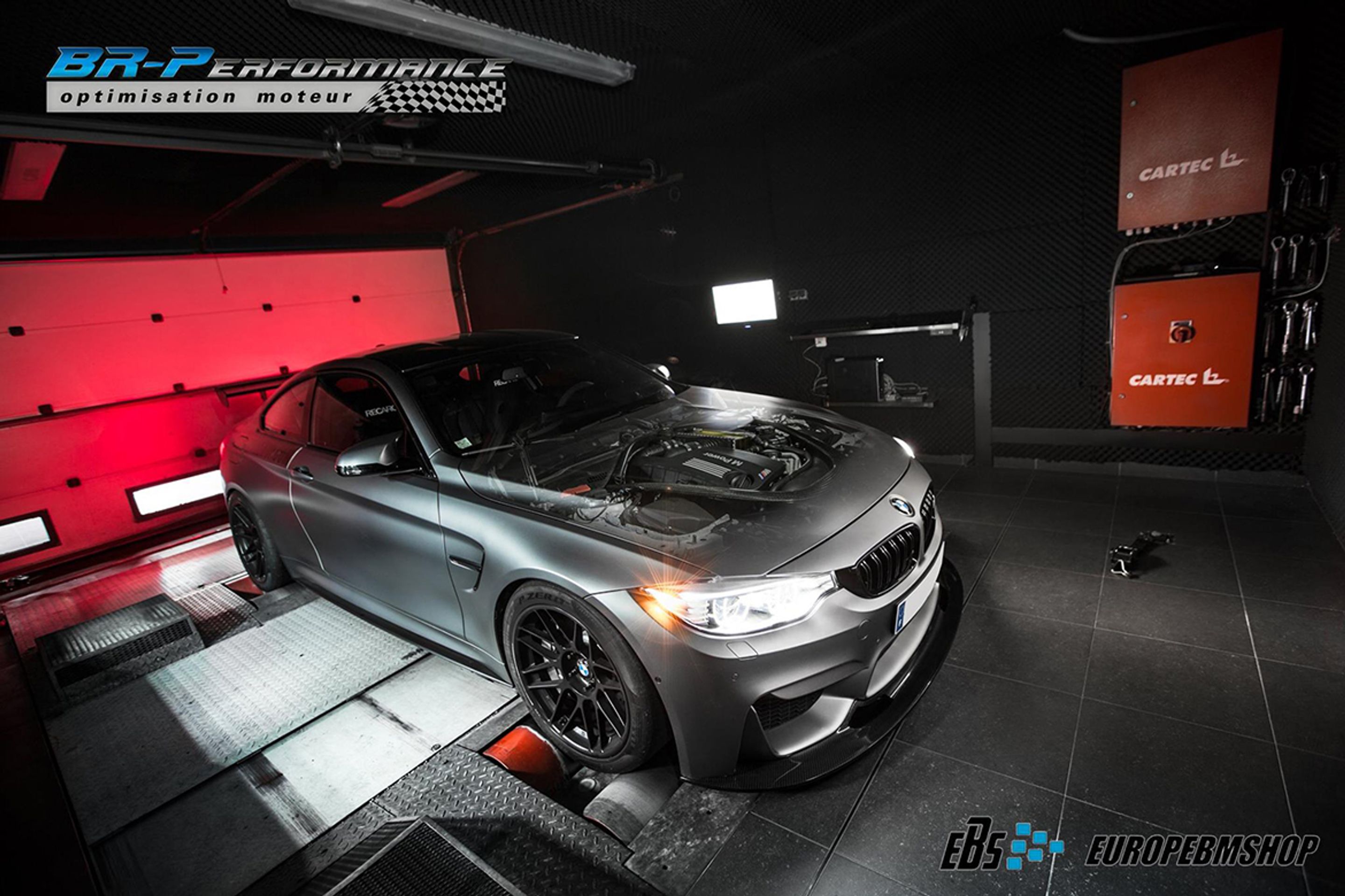 Grey BMW F82 Coupe M4 with 19" ARC-8 Apex wheels in Satin Black
