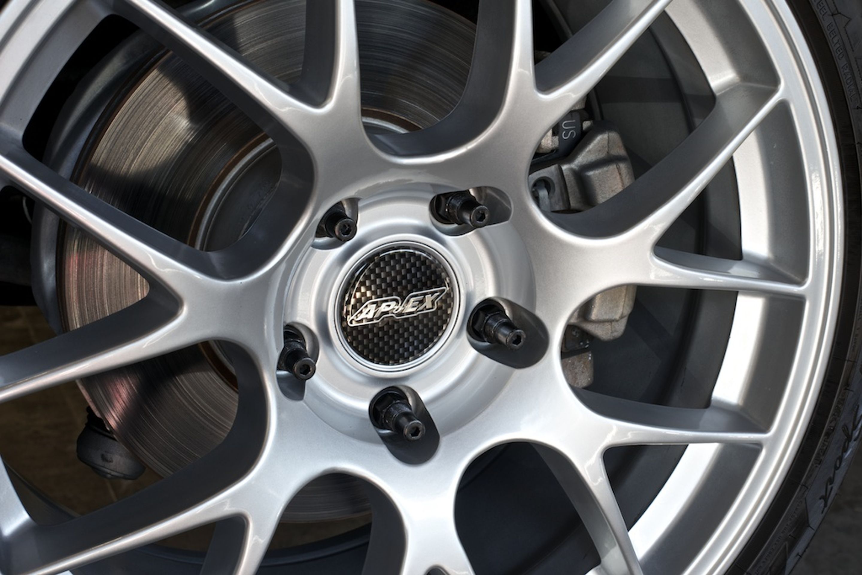 White BMW F30 Sedan 3 Series with 18" EC-7 Apex wheels in Race Silver