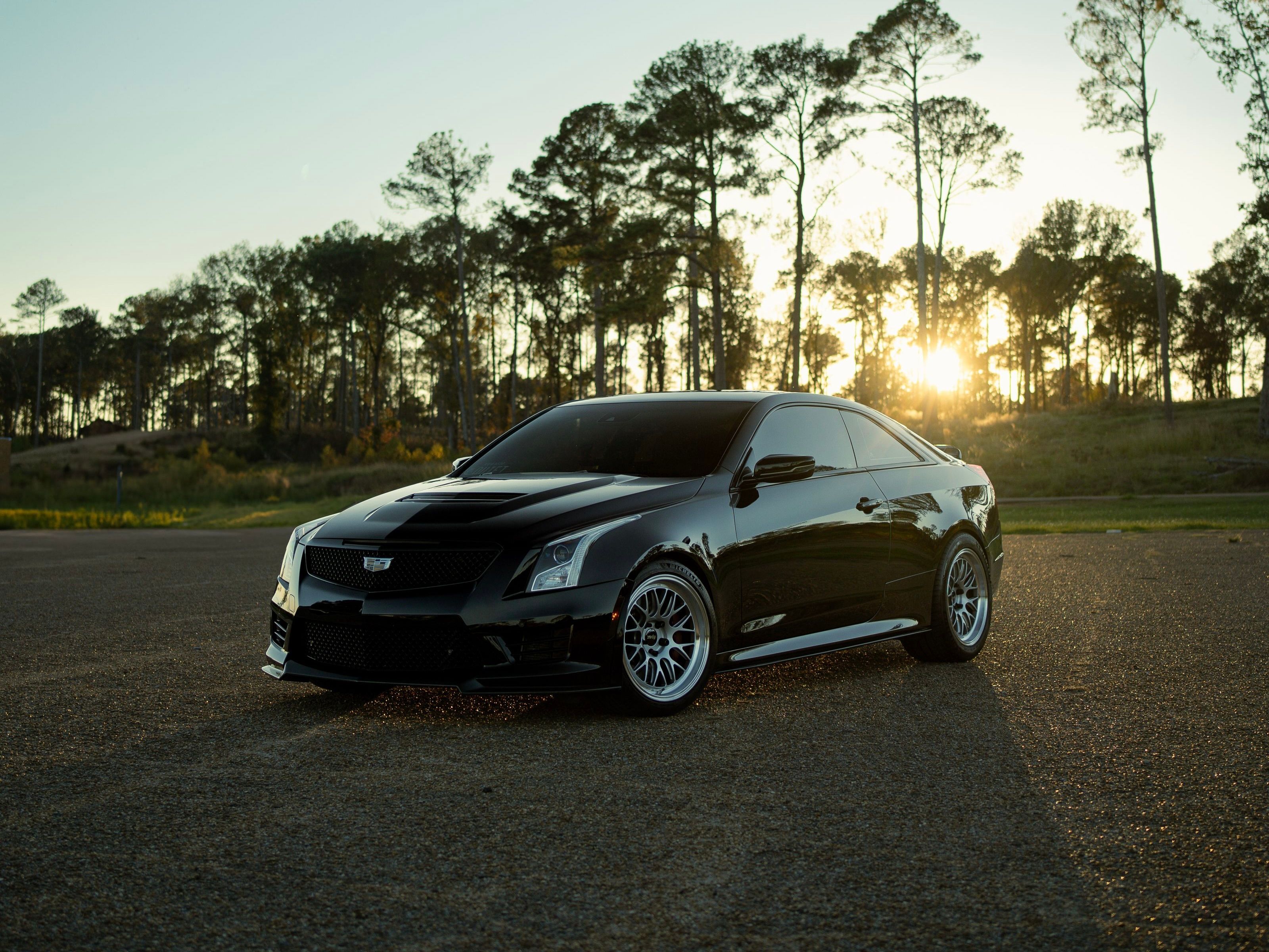 Black Cadillac ATS - ML-10RT in Machined Lip Race Silver