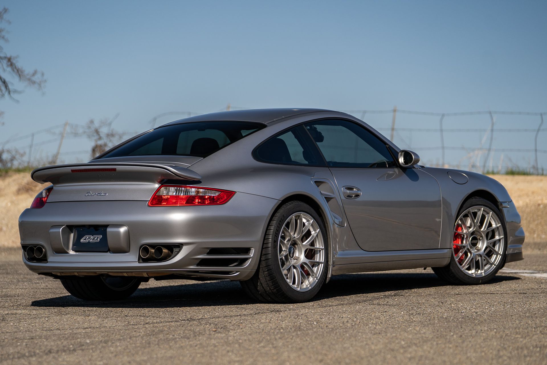 Porsche 911 997 Turbo with 19 EC-7RS in Race Silver on Porsche