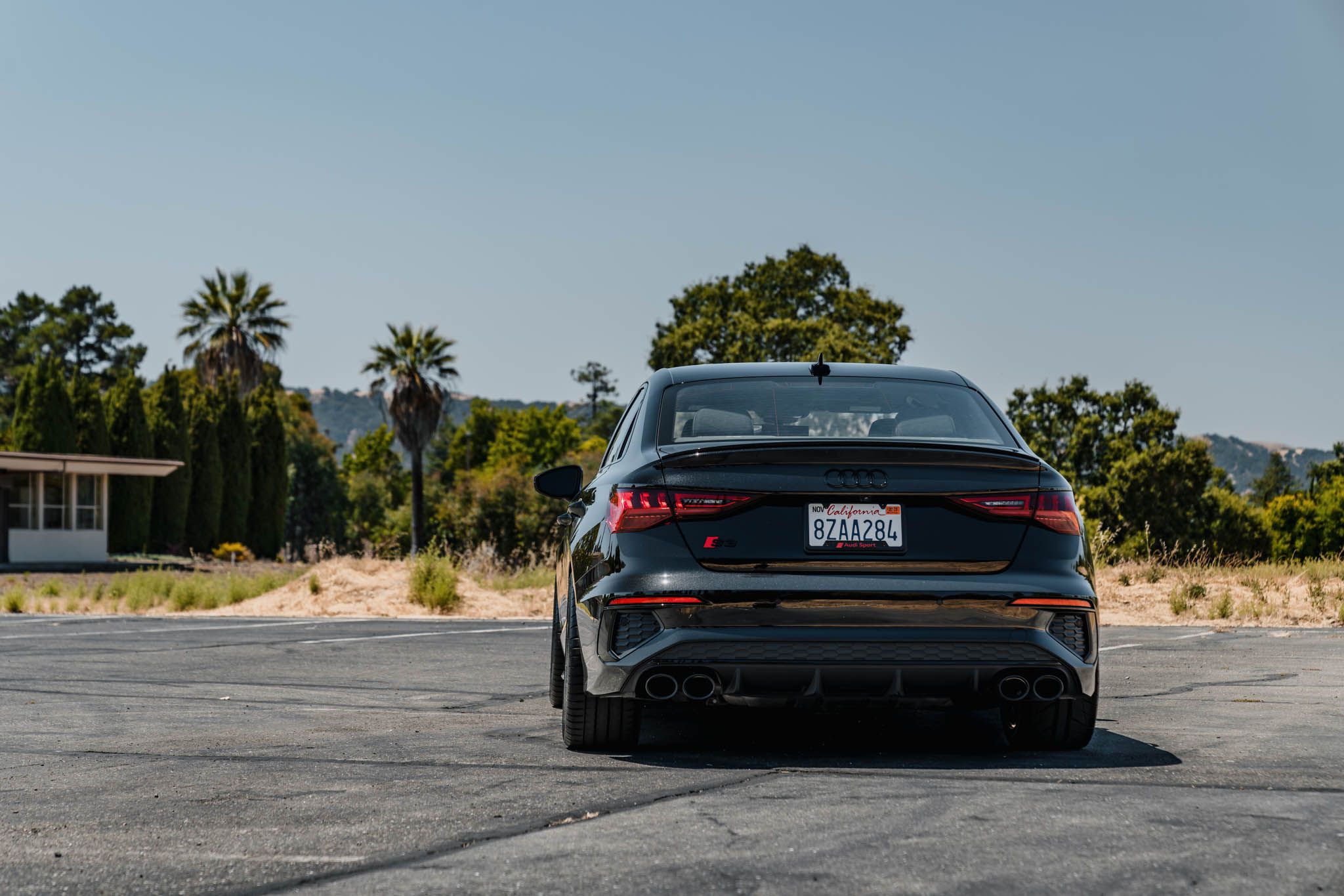 Black Audi 8Y S3 with 18" SM-10 Apex wheels in Anthracite