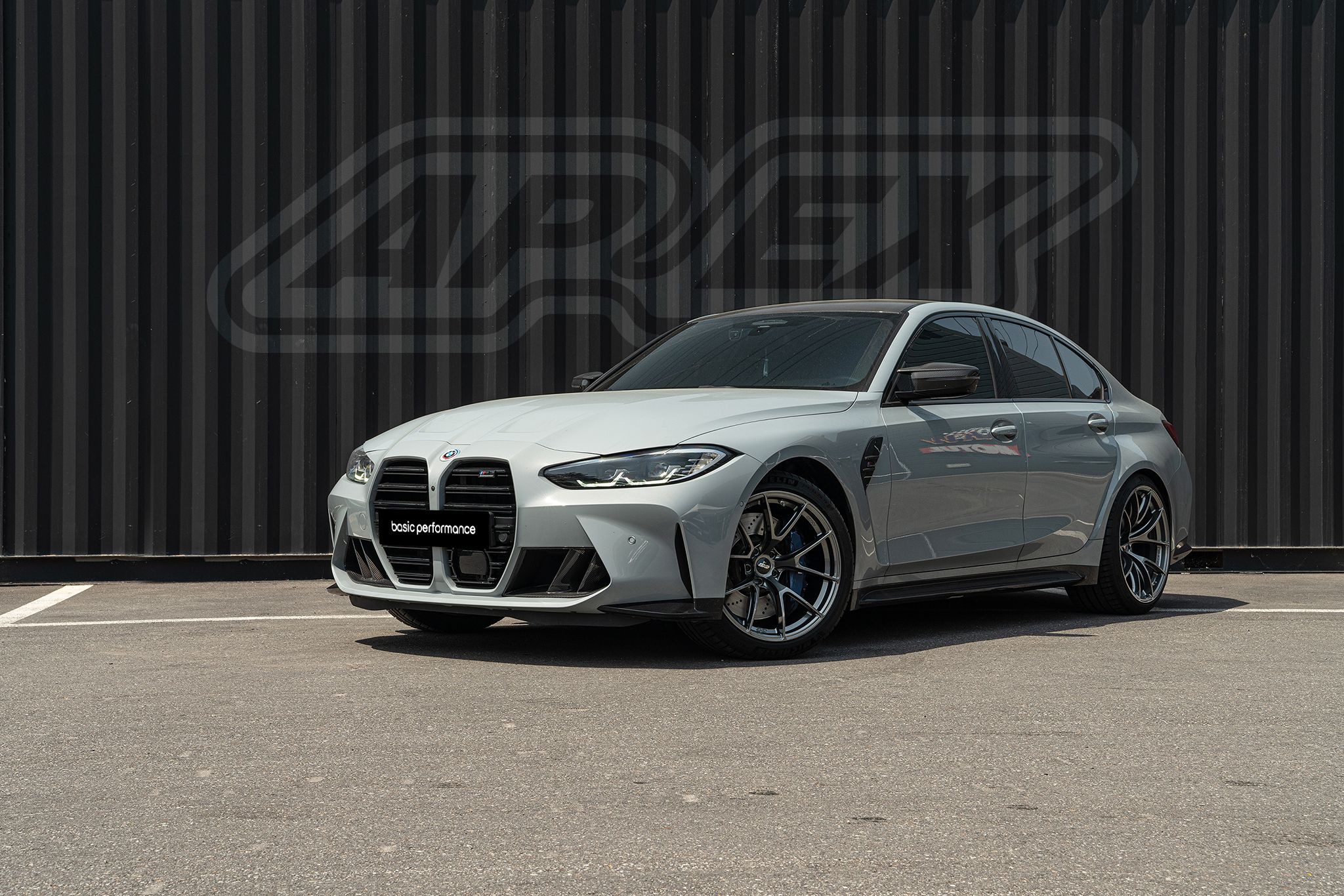 Grey BMW G80 M3 with 19"/20" VS-5RS Apex wheels in Anthracite