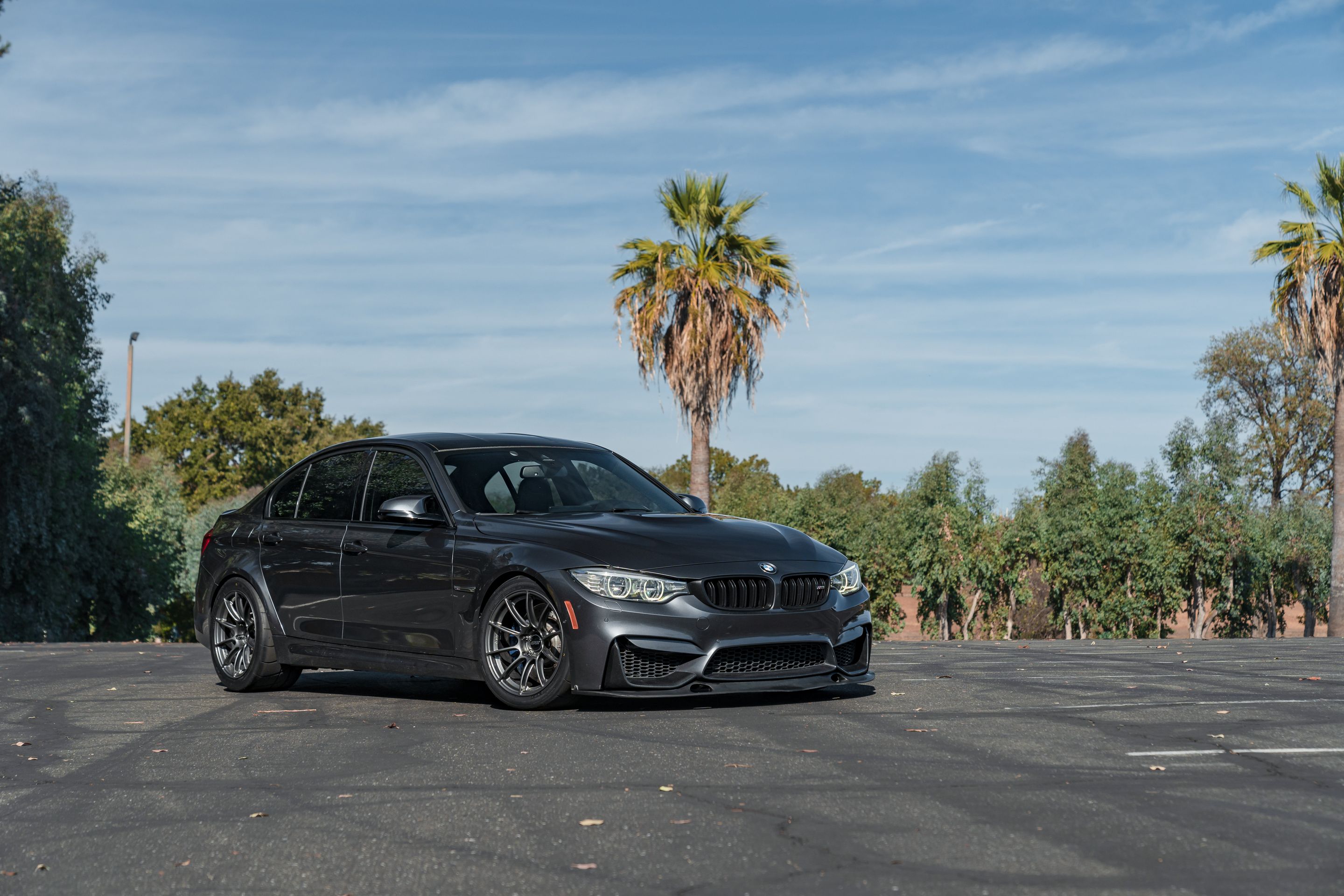 Grey BMW F80 M3 with 18" SM-10RS Apex wheels in Anthracite