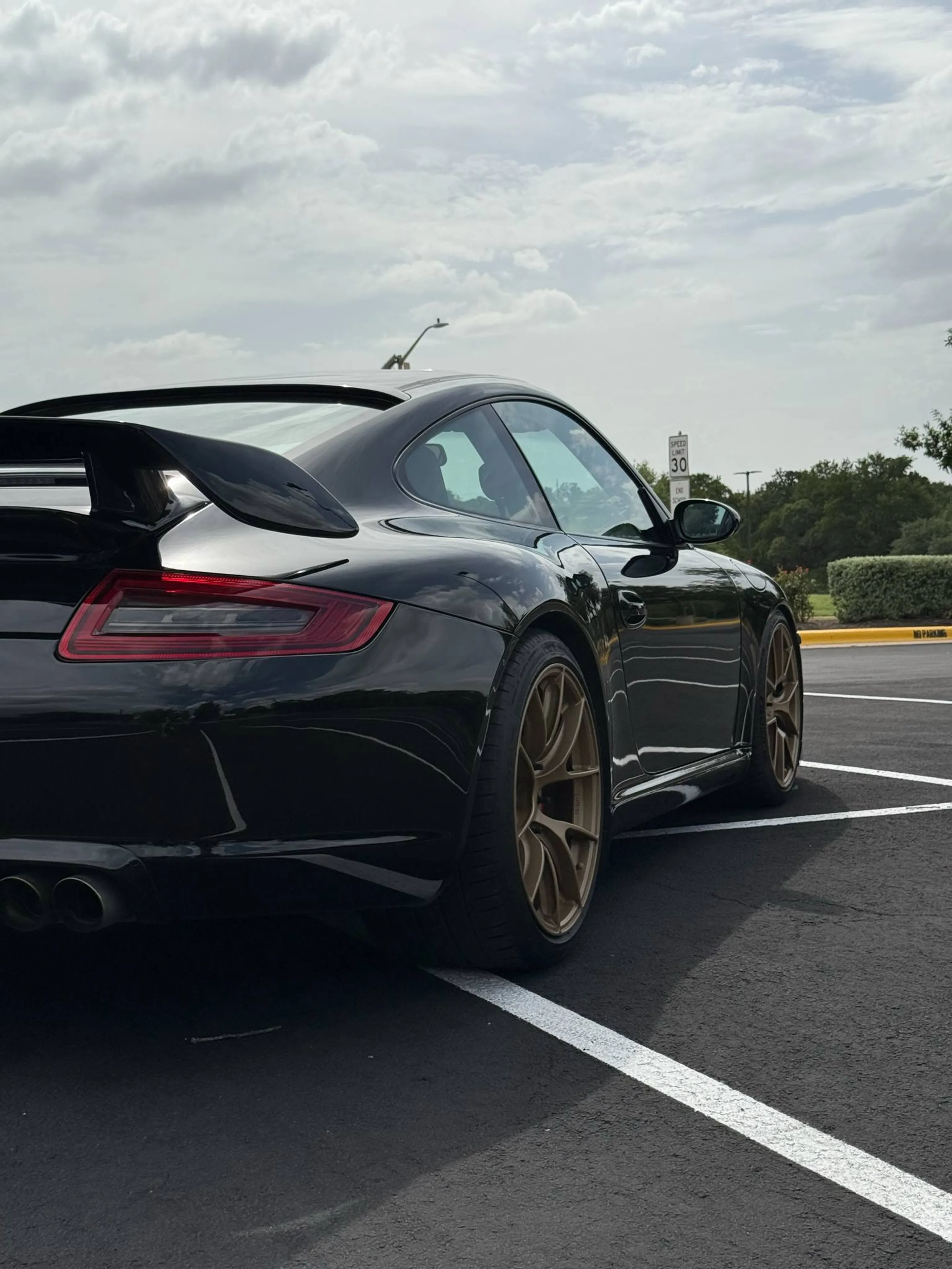 Black Porsche 911 997 Carrera S with 19" VS-5RS Apex wheels in Custom Finish