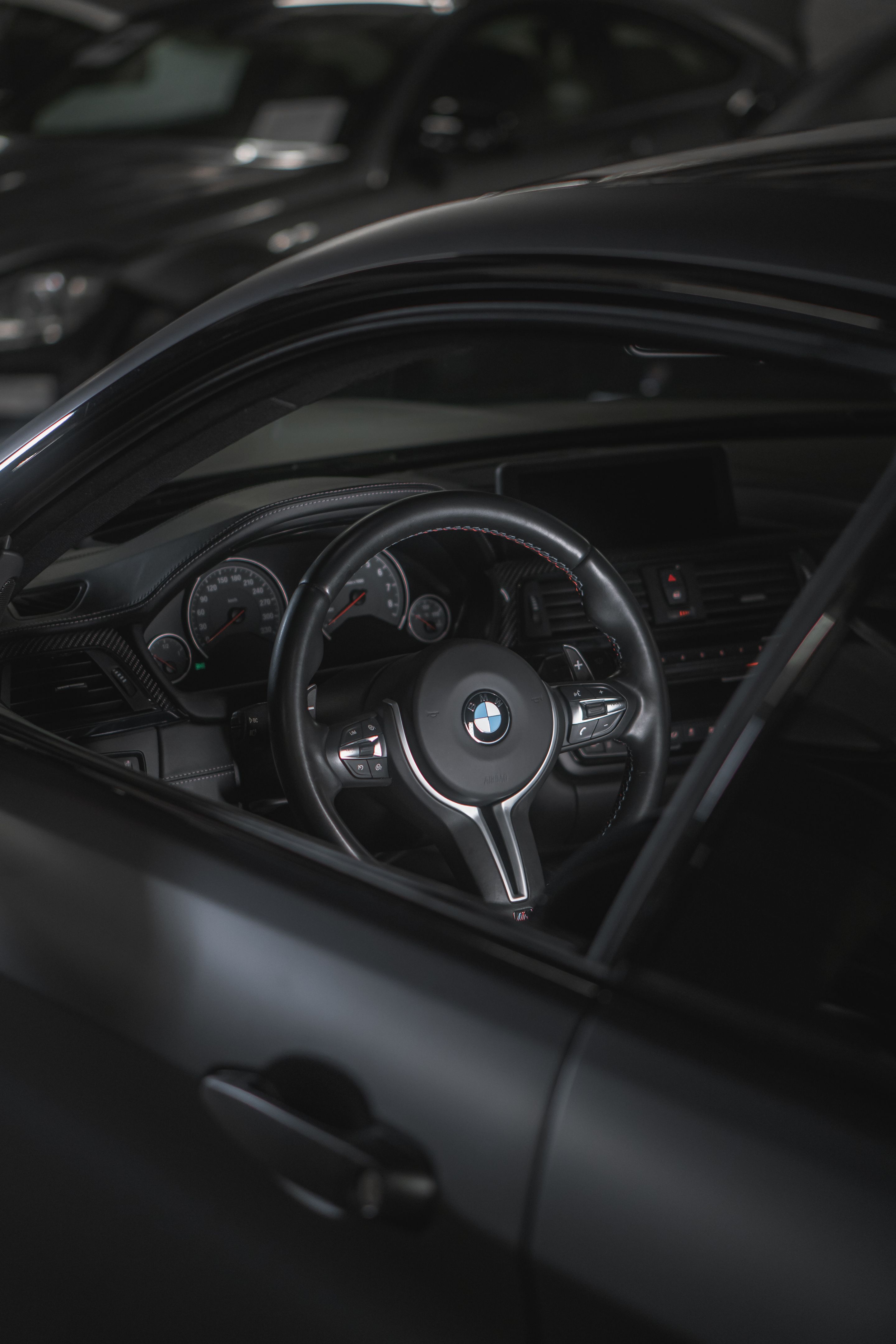 Black BMW F82 Coupe M4 with 18" ARC-8 Apex wheels in Satin Black