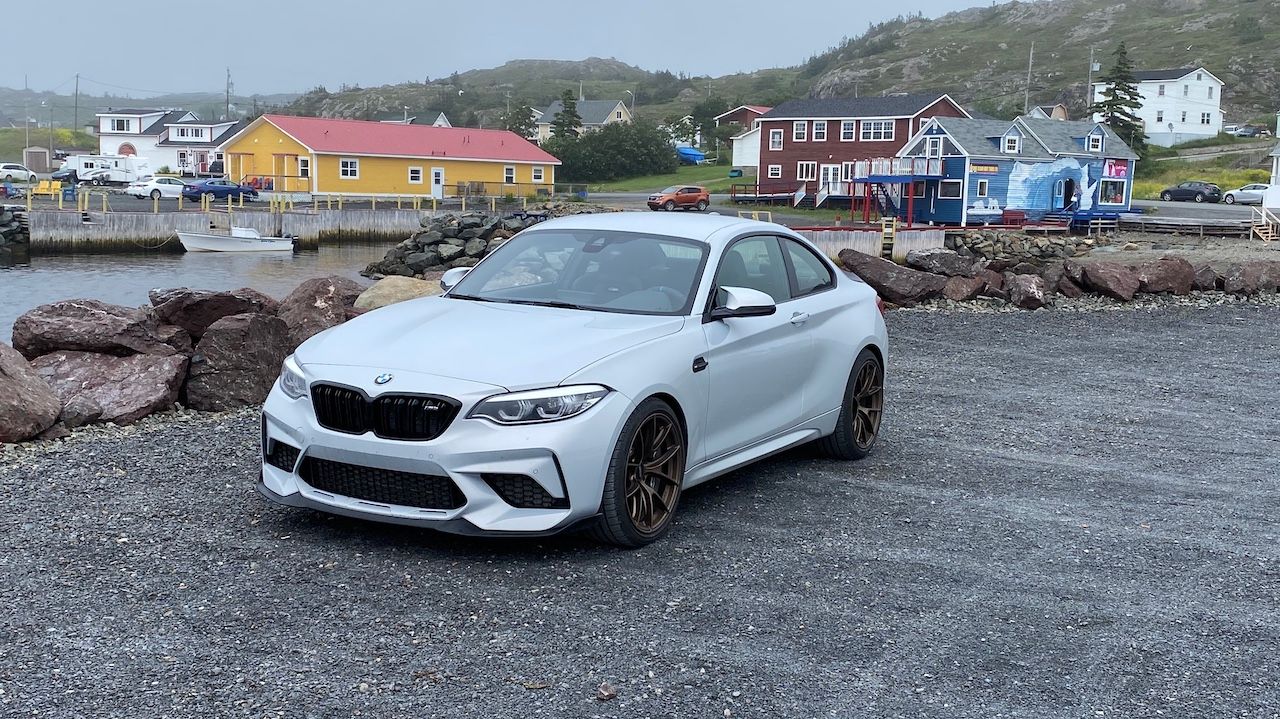 Silver BMW F87 M2 with 19" VS-5RS Apex wheels in Satin Bronze