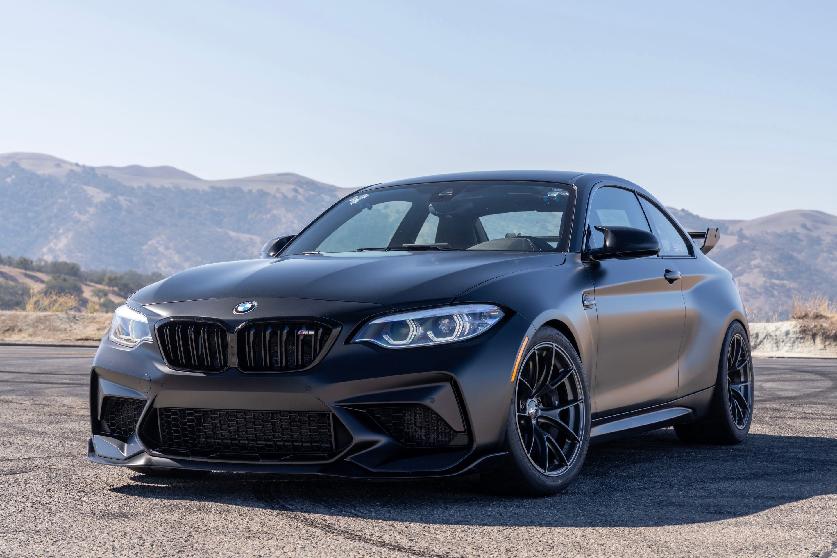 Black BMW F87 M2 with 18" VS-5RS Apex wheels in Anthracite