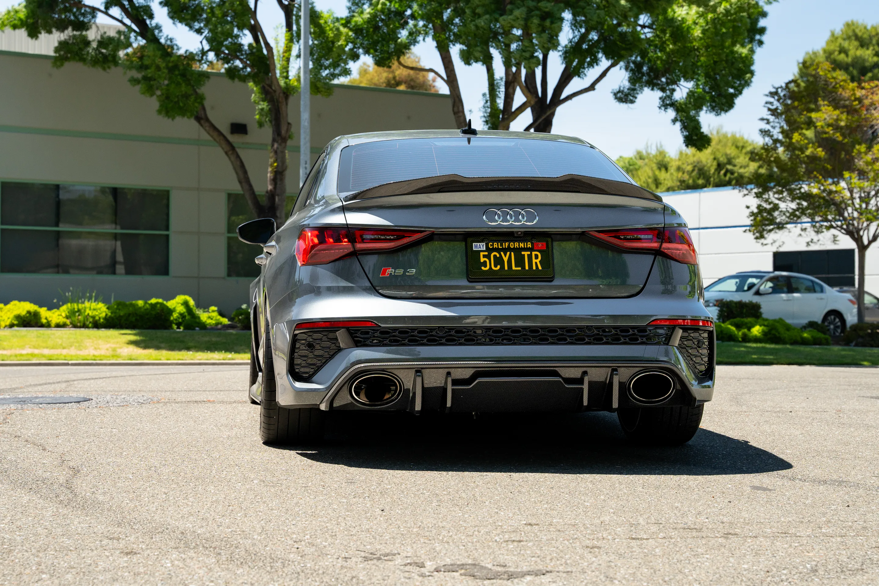 Grey Audi 8Y RS 3 with 18" VS-5 Apex wheels in Satin Bronze