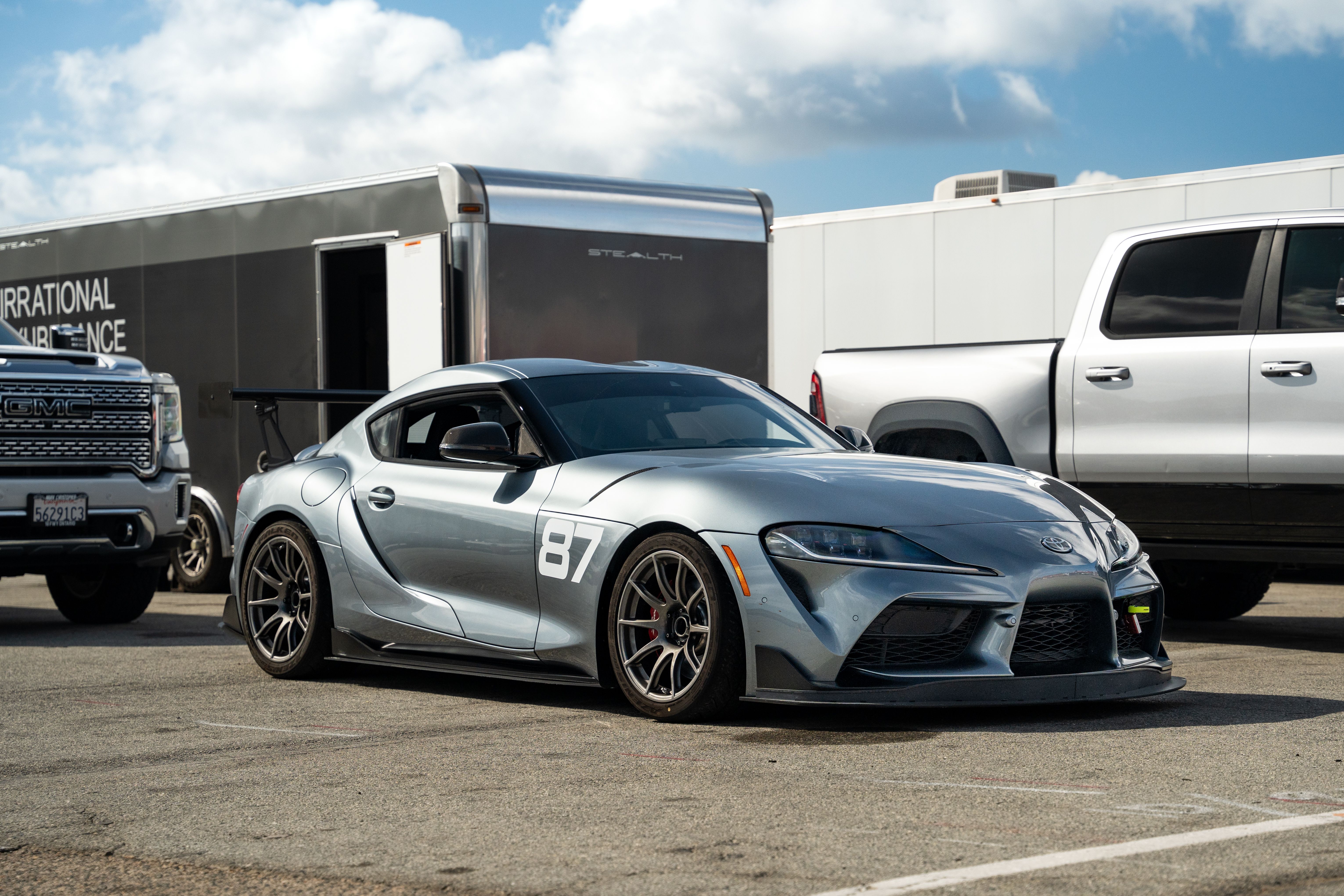Silver Toyota Supra - SM-10 in Anthracite
