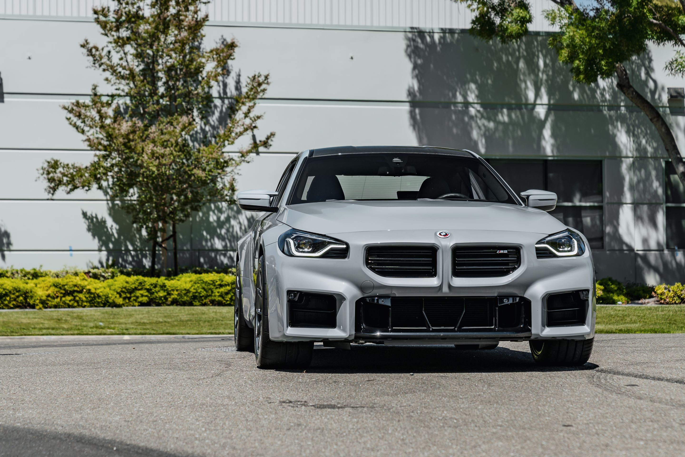 Grey BMW G87 M2 with 18" VS-5RS Apex wheels in Anthracite