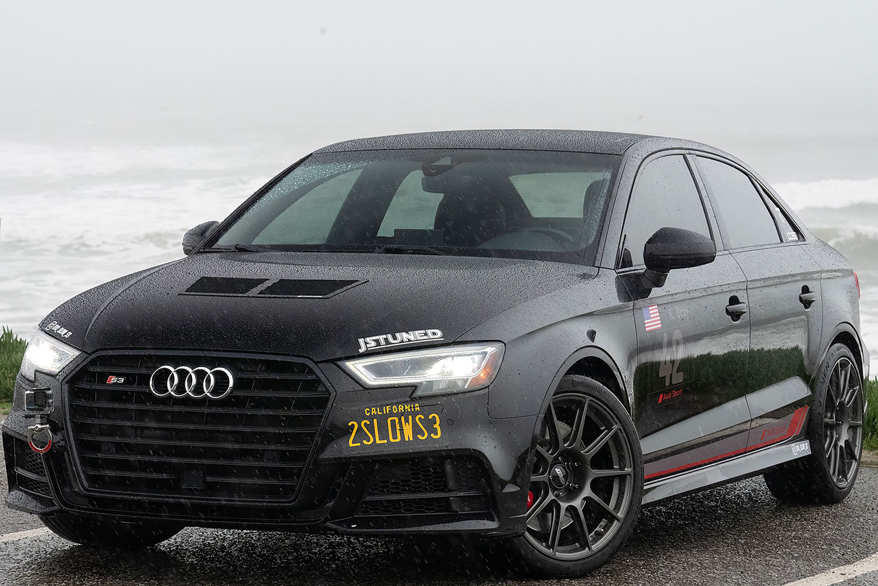 Black Audi 8V S3 with 18" SM-10 Apex wheels in Anthracite