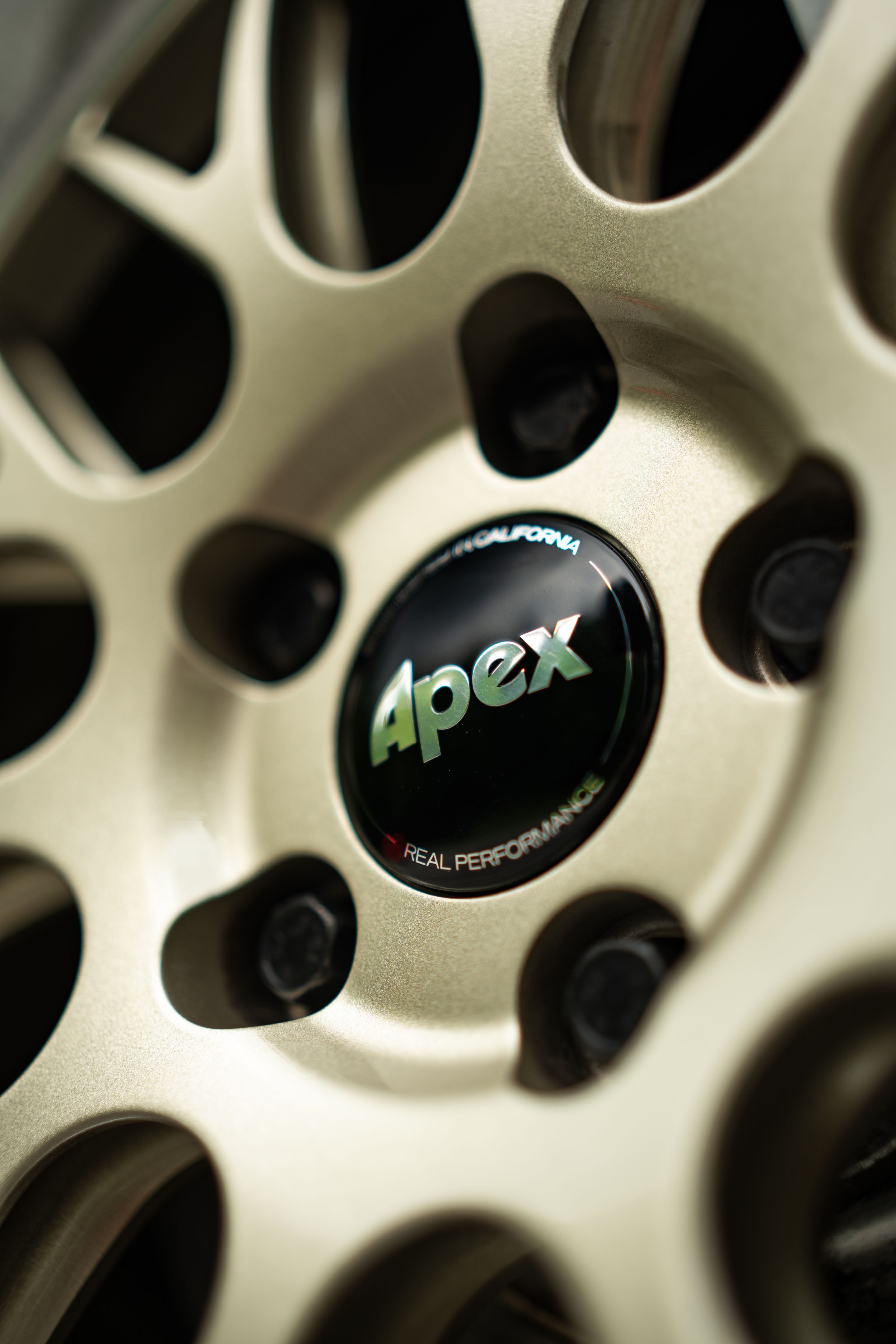 Green Audi B5 S4 Avant/Wagon with 18" ML-10RT Apex wheels in Machined Lip Gloss Motorsport Gold