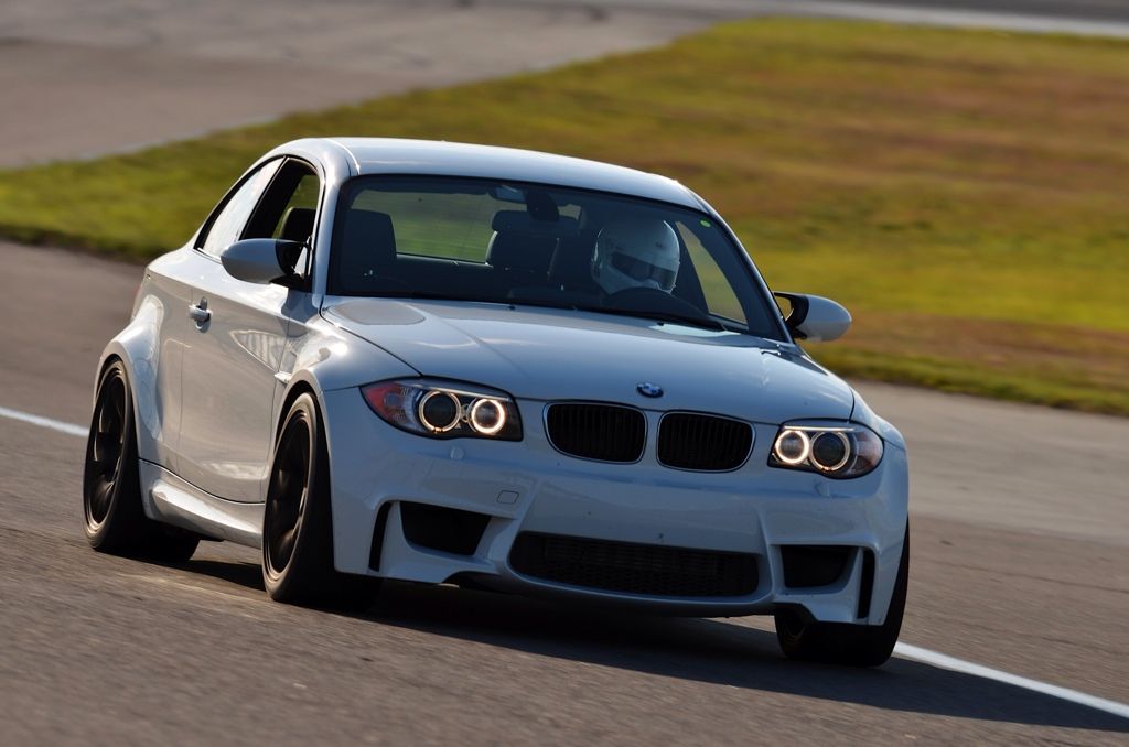 White BMW 1M - EC-7 in Satin Black