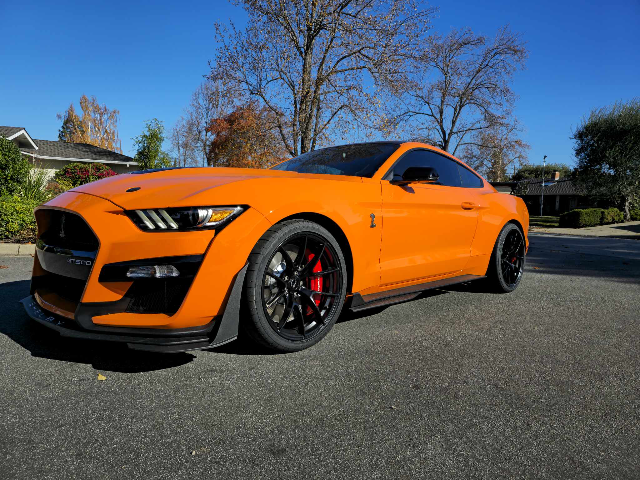 Orange Ford Mustang - VS-5RS in Satin Black
