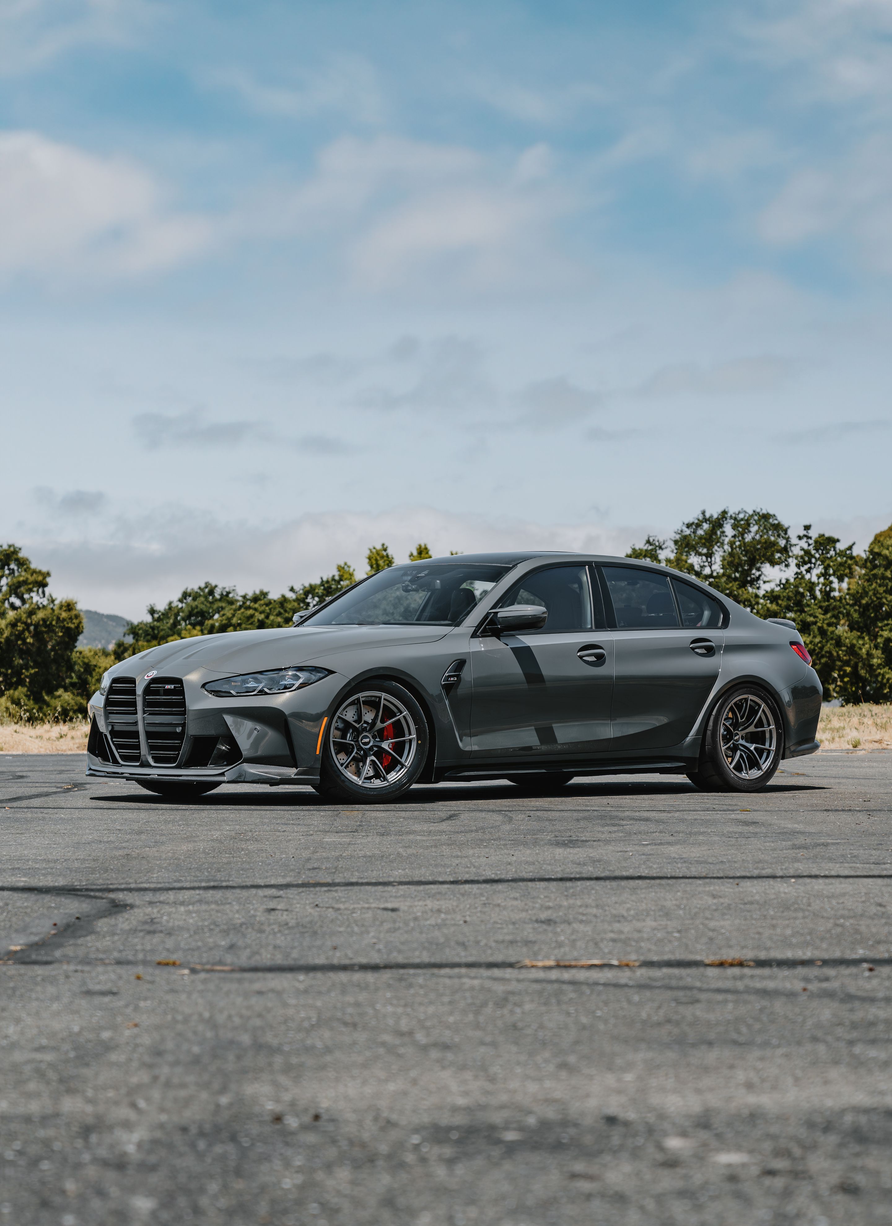 Grey BMW G80 M3 with 18" VS-5RS Apex wheels in Anthracite