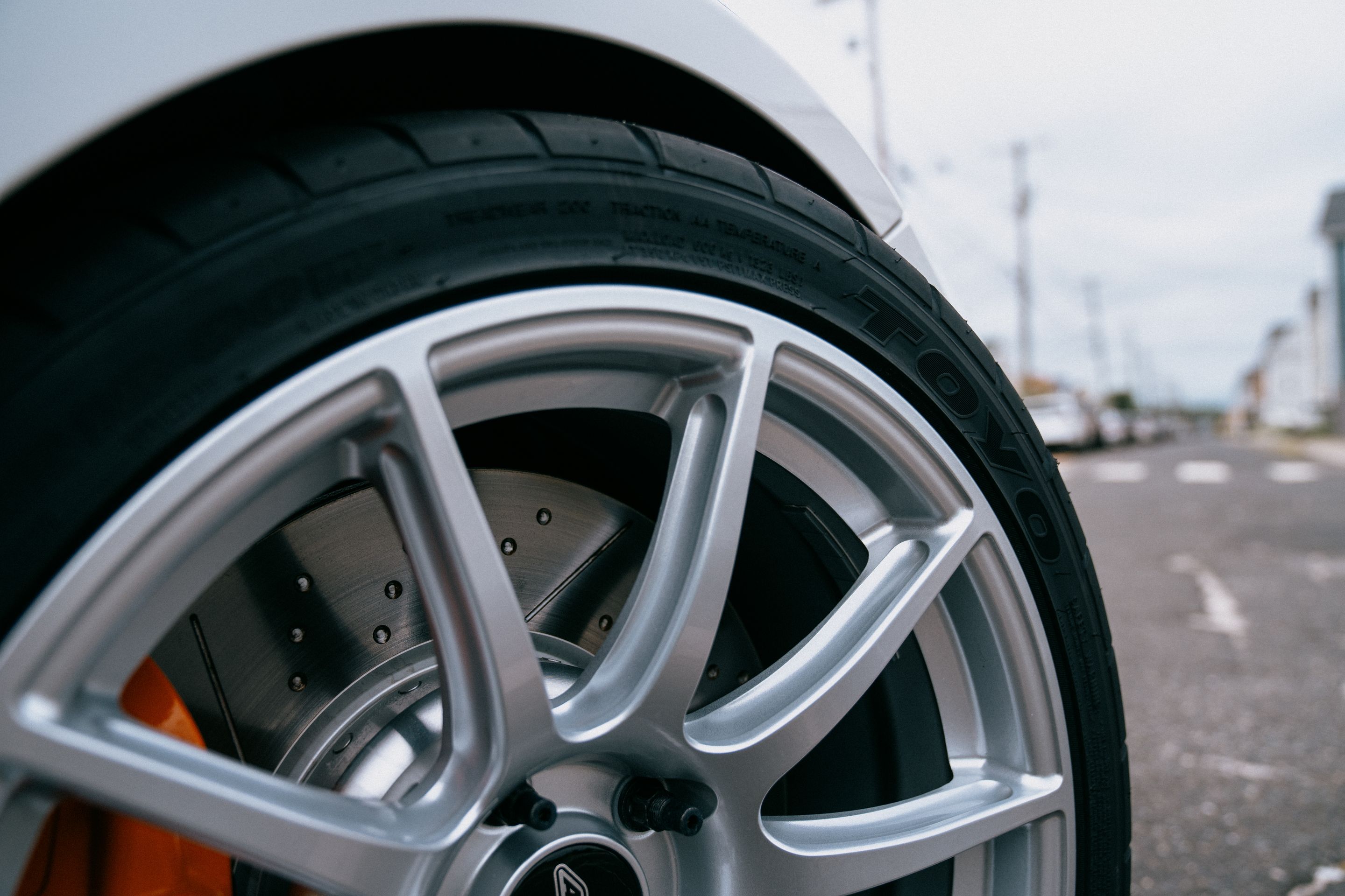 White BMW F30 Sedan 3 Series with 18" SM-10 Apex wheels in Race Silver