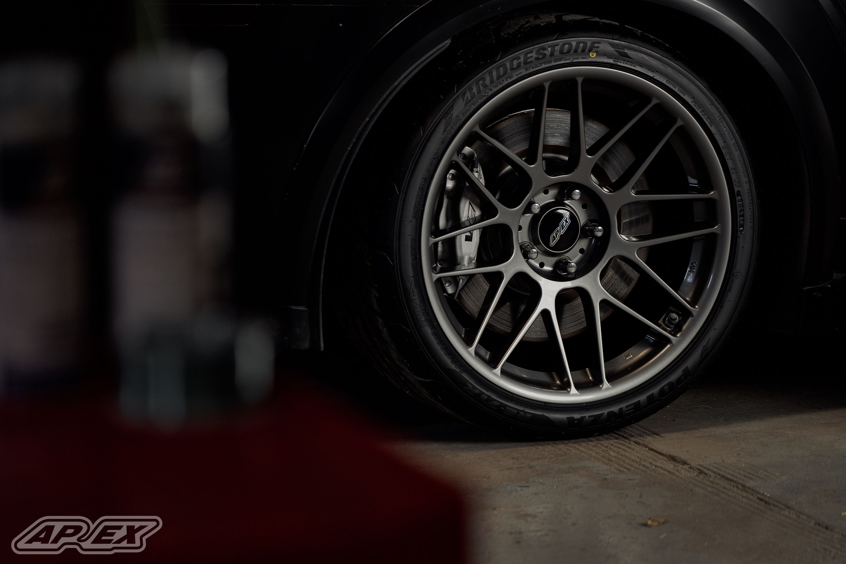 Black Chevrolet 5th Gen Camaro SS with 19" ARC-8 Apex wheels in Anthracite