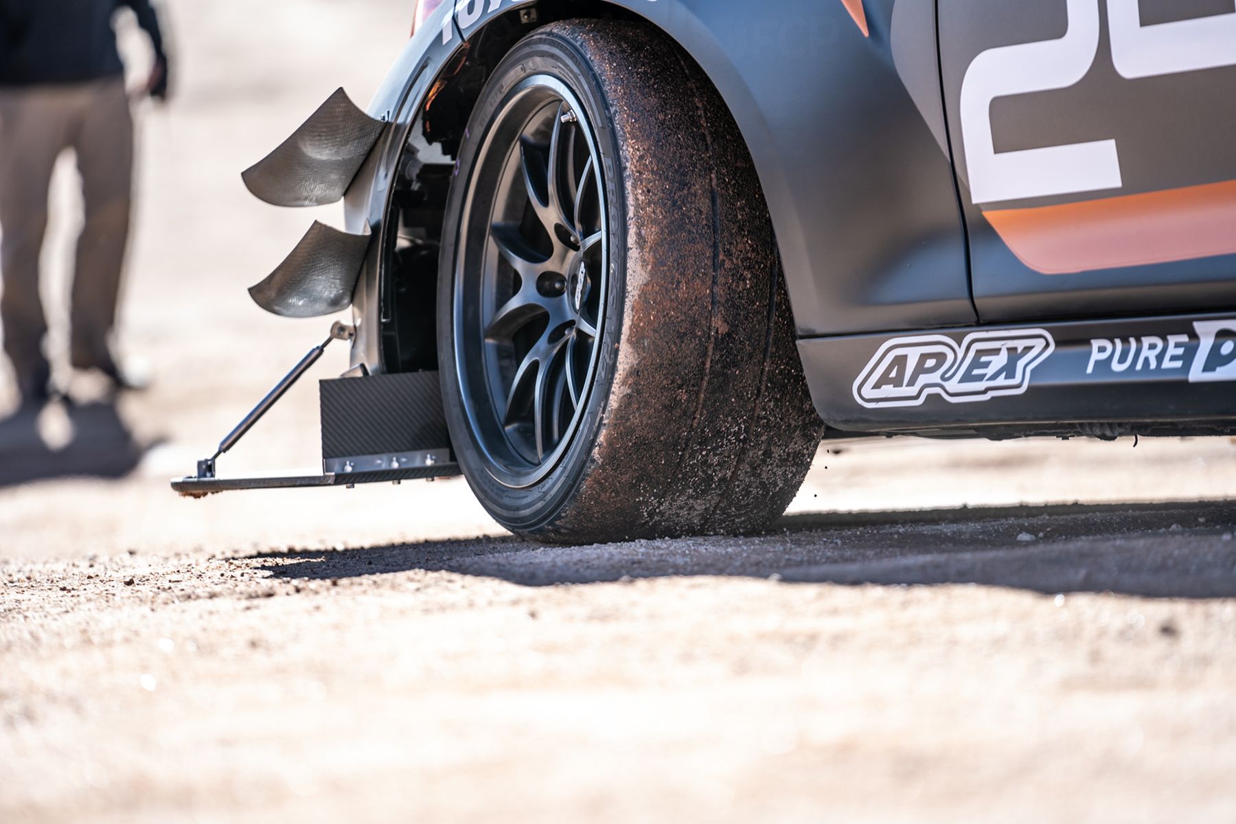 Grey BMW F87 M2 with 18" FL-5 Apex wheels in Satin Black