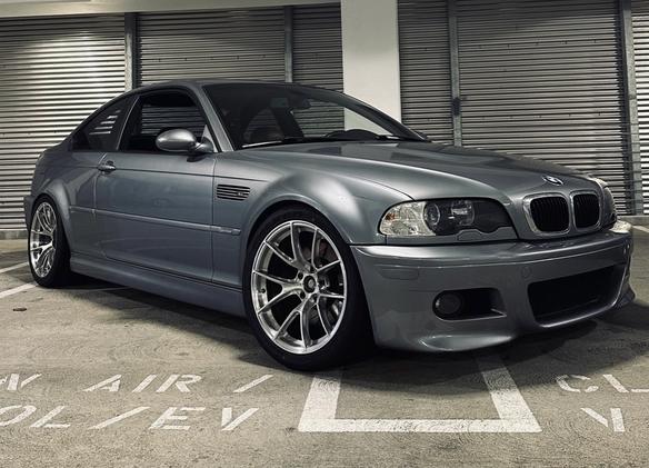 BMW E46 M3 with 18" VS-5RS in Brushed Clear