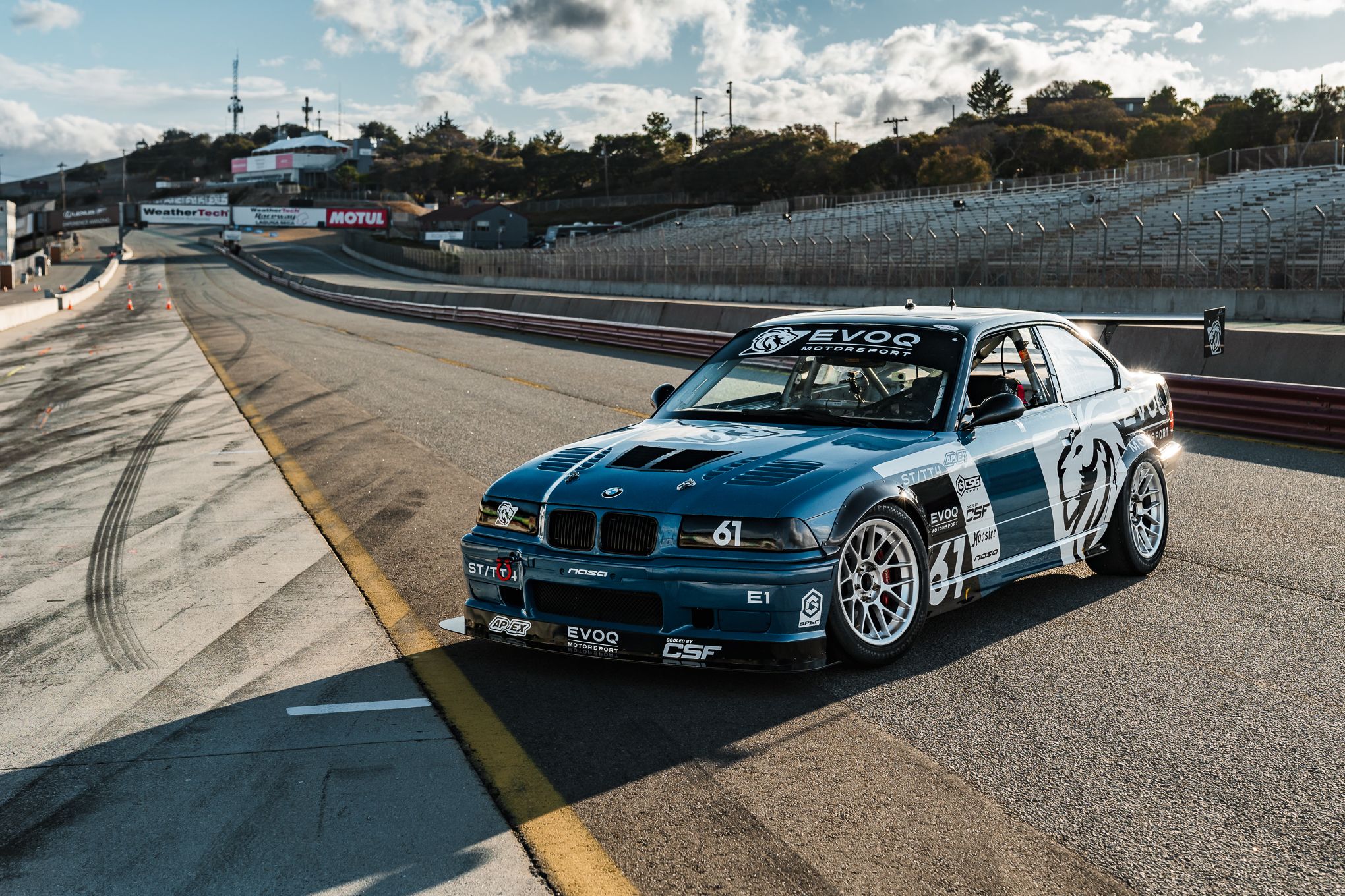 Multicolor BMW E36 3 Series with 17" ARC-8 Apex wheels in Hyper Silver