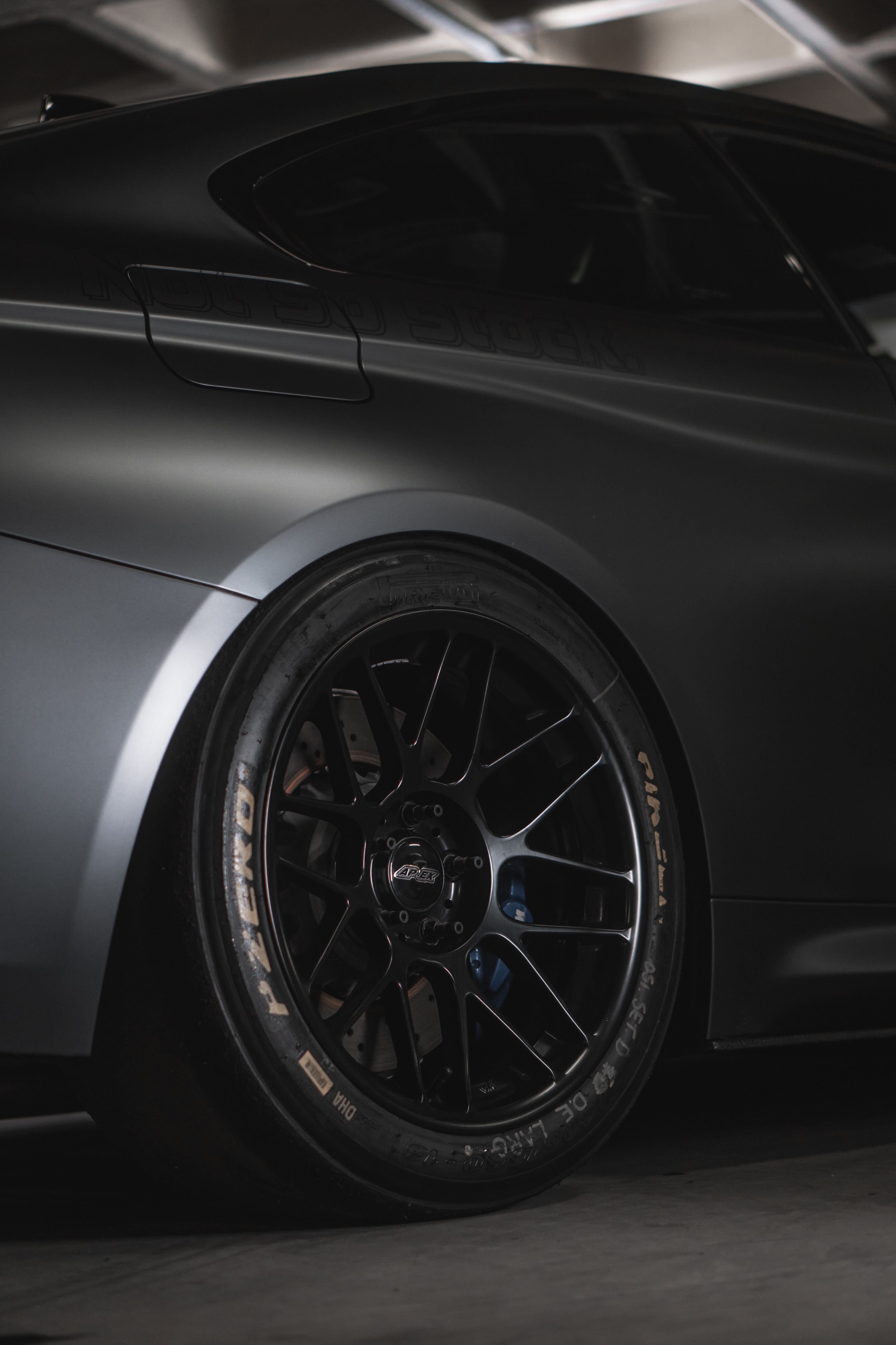 Black BMW F82 Coupe M4 with 18" ARC-8 Apex wheels in Satin Black